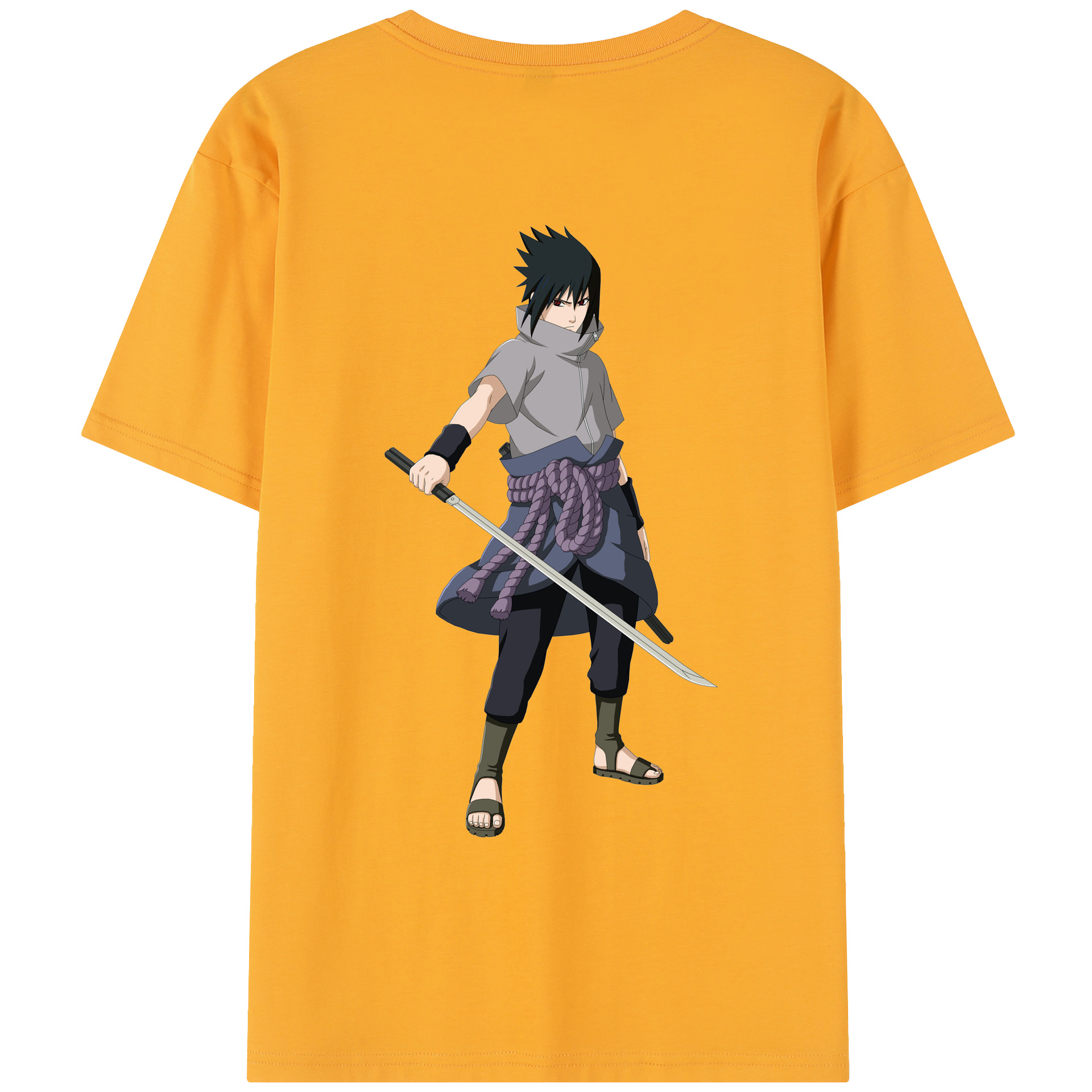 （画像用） NARUTO -ナルト- うちは サスケ Uchiha Sasuke レディース半袖Tシャツ(バックプリント)