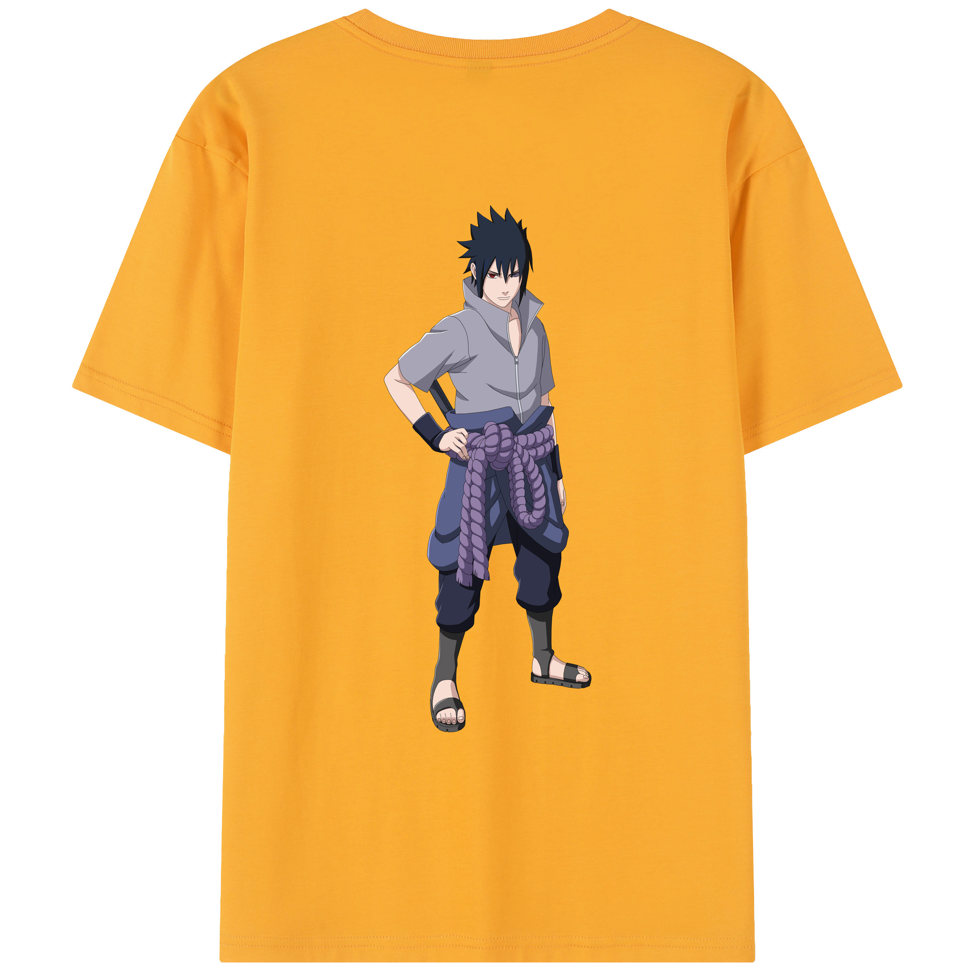 （画像用） NARUTO -ナルト- うちは サスケ Uchiha Sasuke レディース半袖Tシャツ(バックプリント)