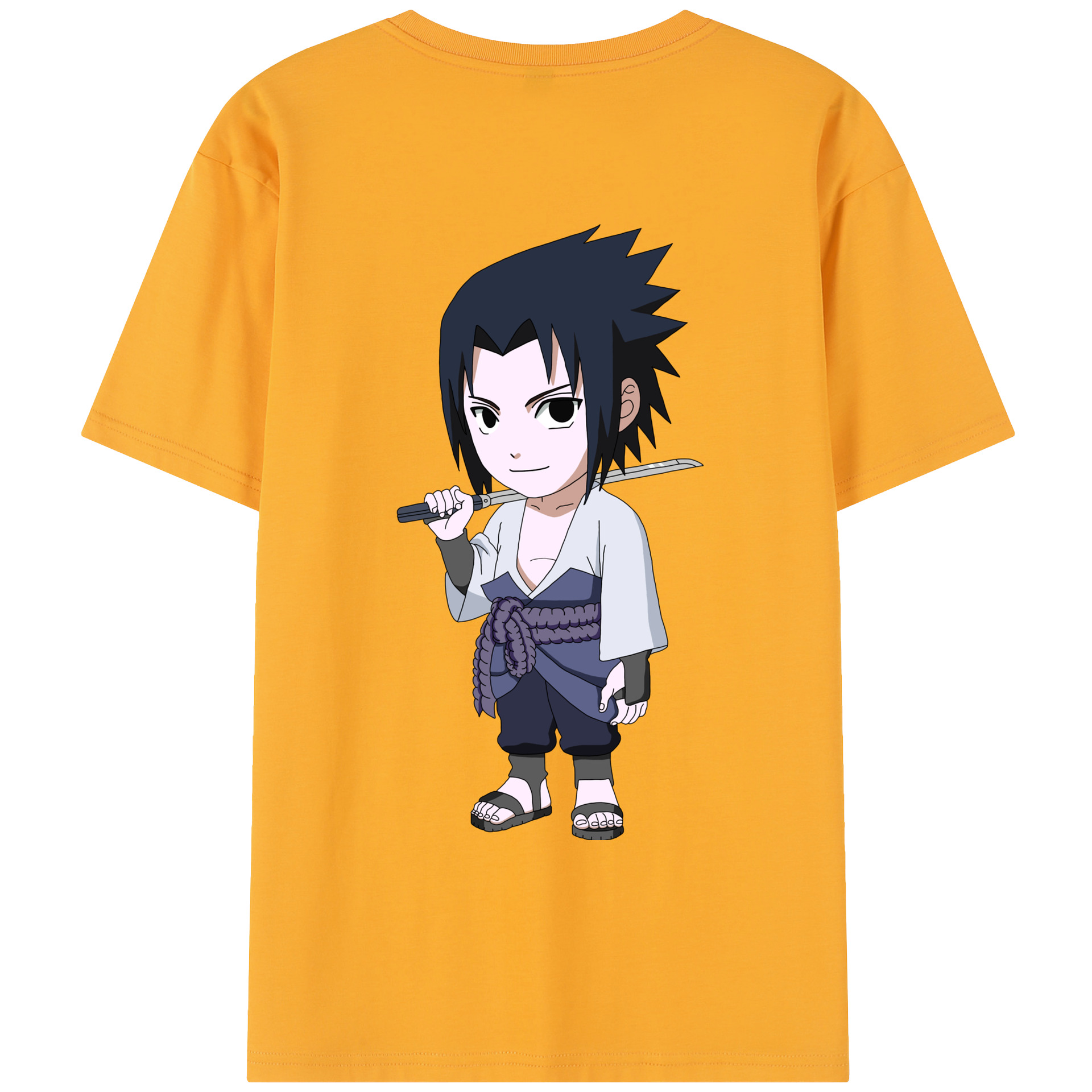 （画像用） NARUTO -ナルト- うちは サスケ Uchiha Sasuke レディース半袖Tシャツ(バックプリント)