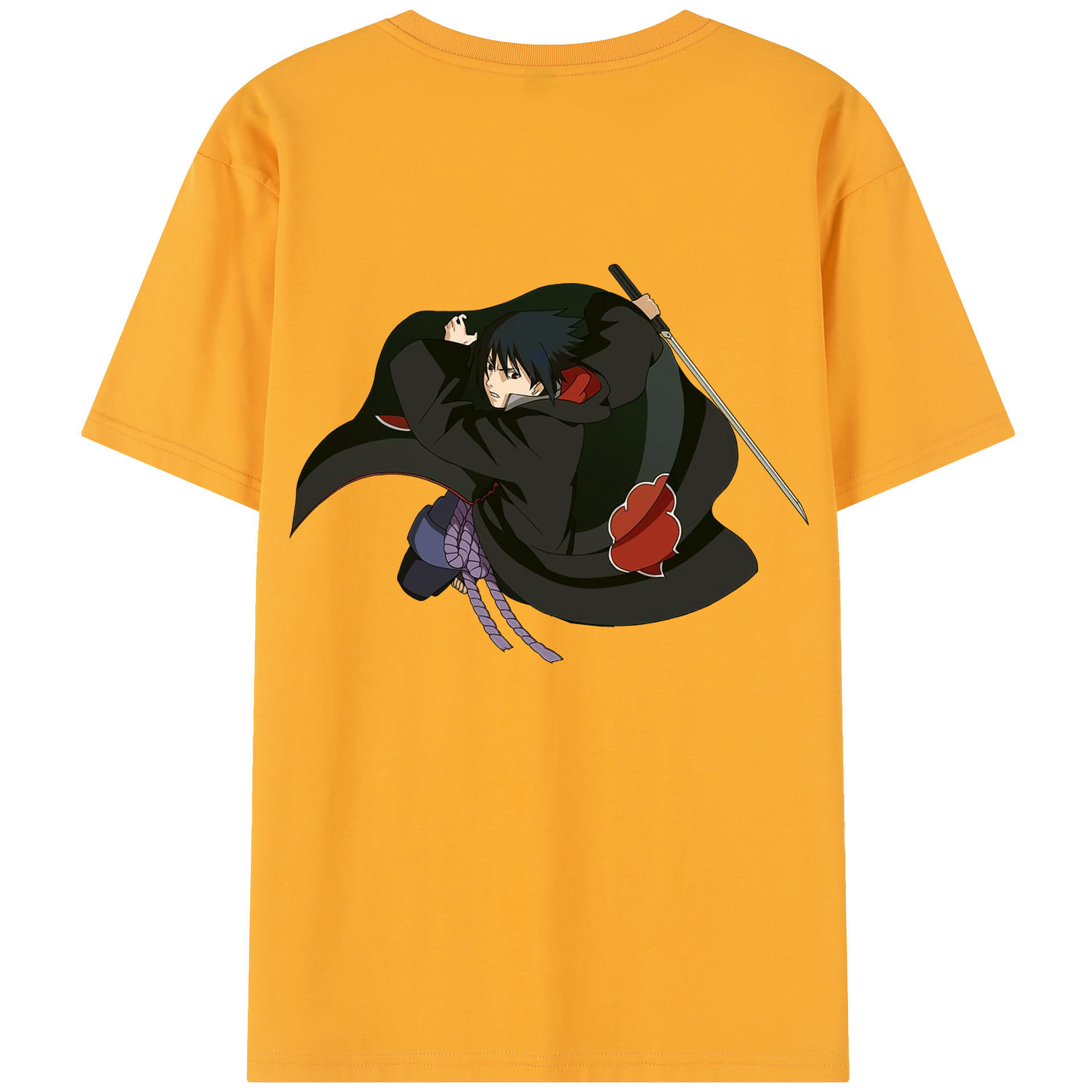 （画像用） NARUTO -ナルト- うちは サスケ Uchiha Sasuke レディース半袖Tシャツ(バックプリント)
