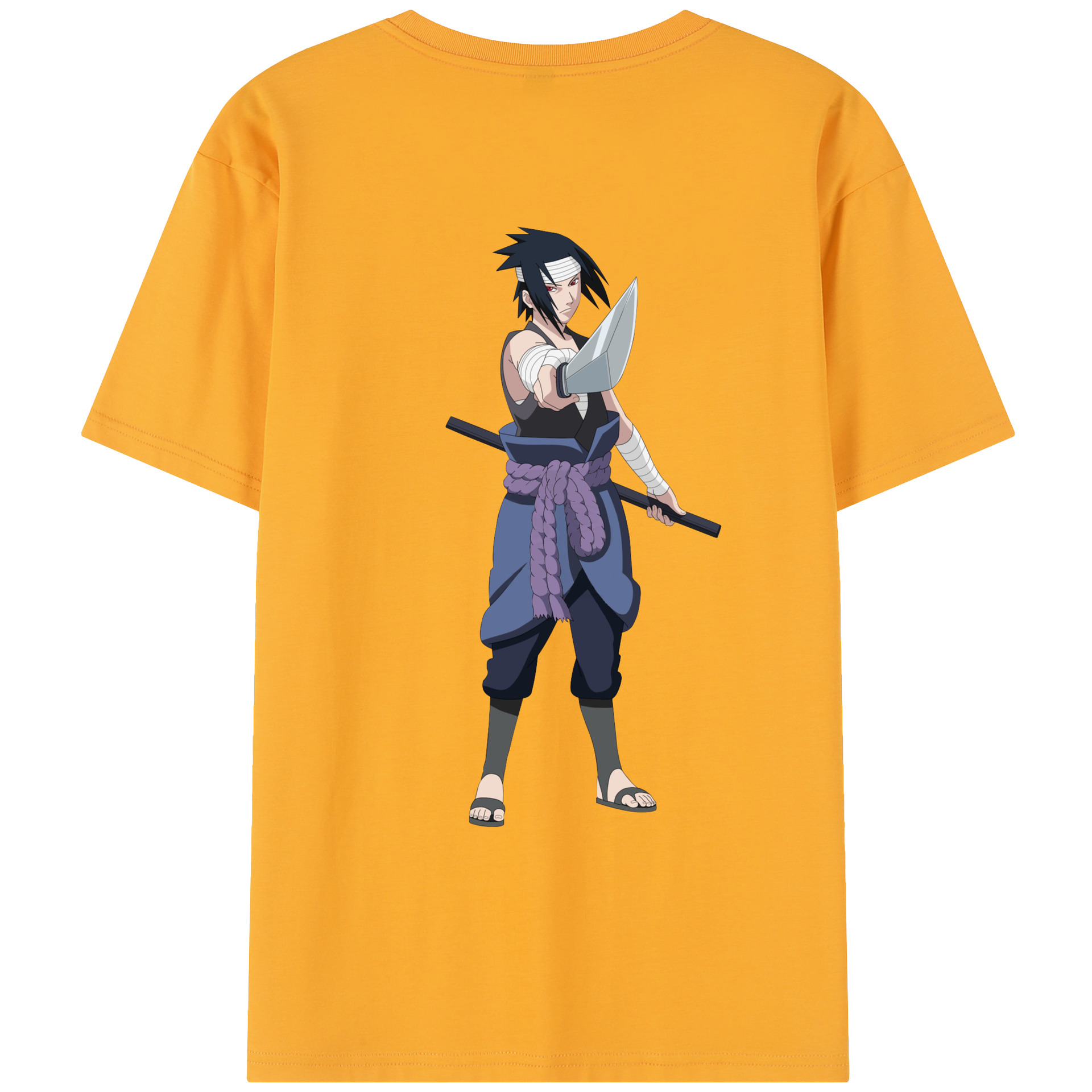 （画像用） NARUTO -ナルト- うちは サスケ Uchiha Sasuke レディース半袖Tシャツ(バックプリント)