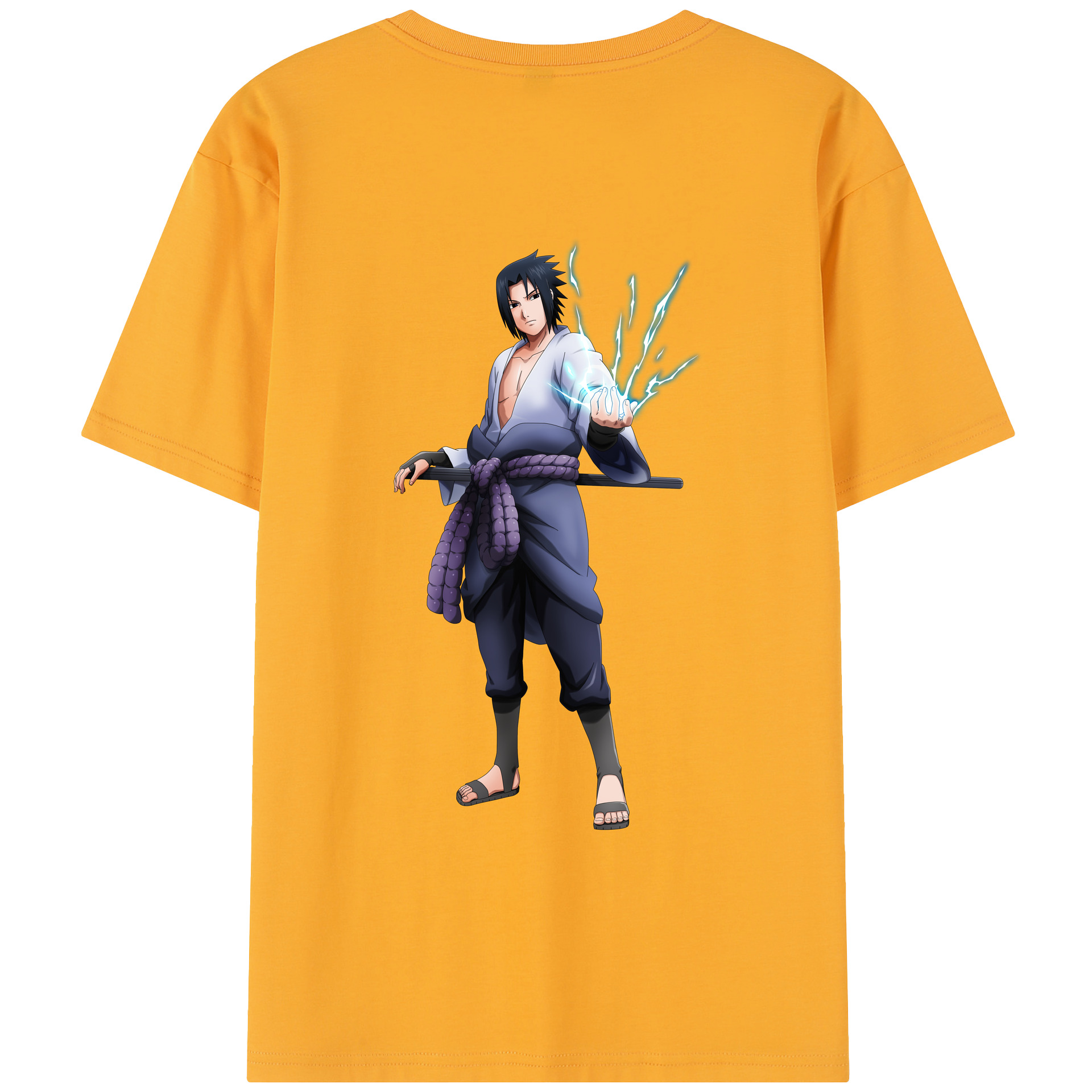 （画像用） NARUTO -ナルト- うちは サスケ Uchiha Sasuke レディース半袖Tシャツ(バックプリント)