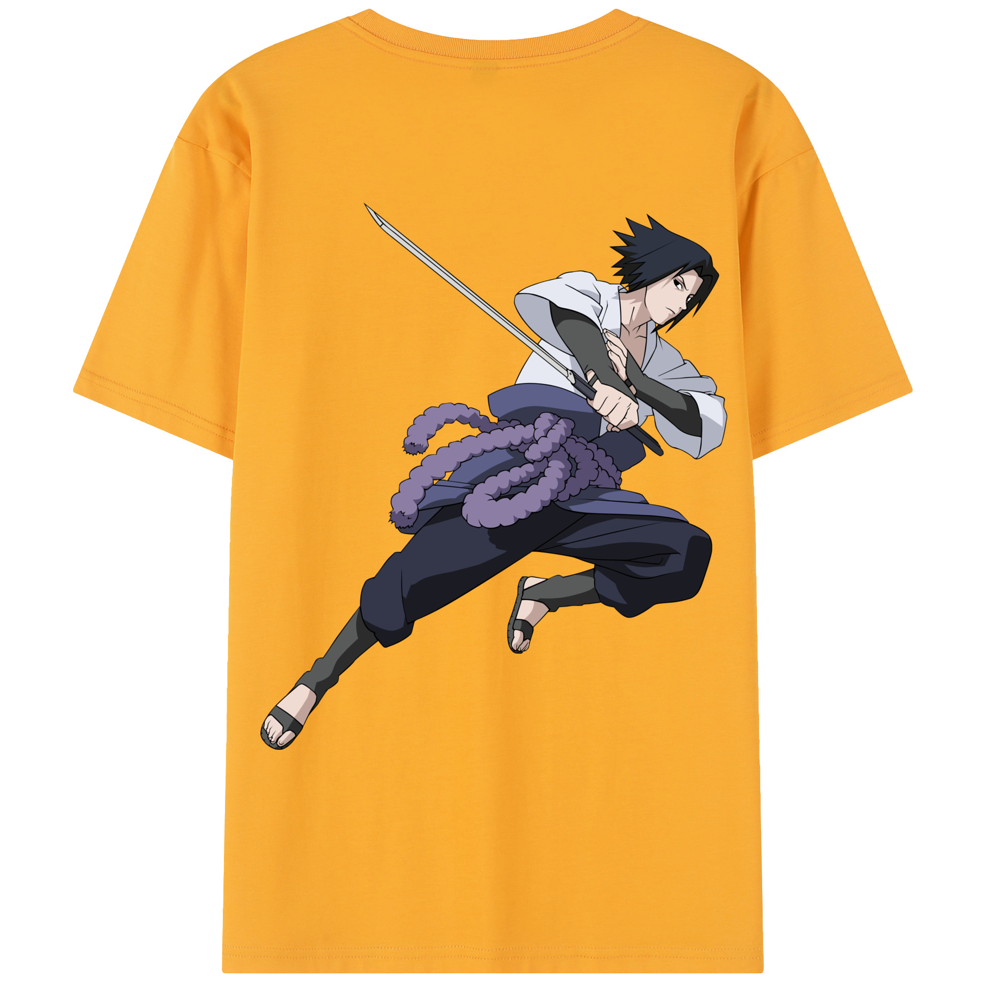（画像用） NARUTO -ナルト- うちは サスケ Uchiha Sasuke レディース半袖Tシャツ(バックプリント)