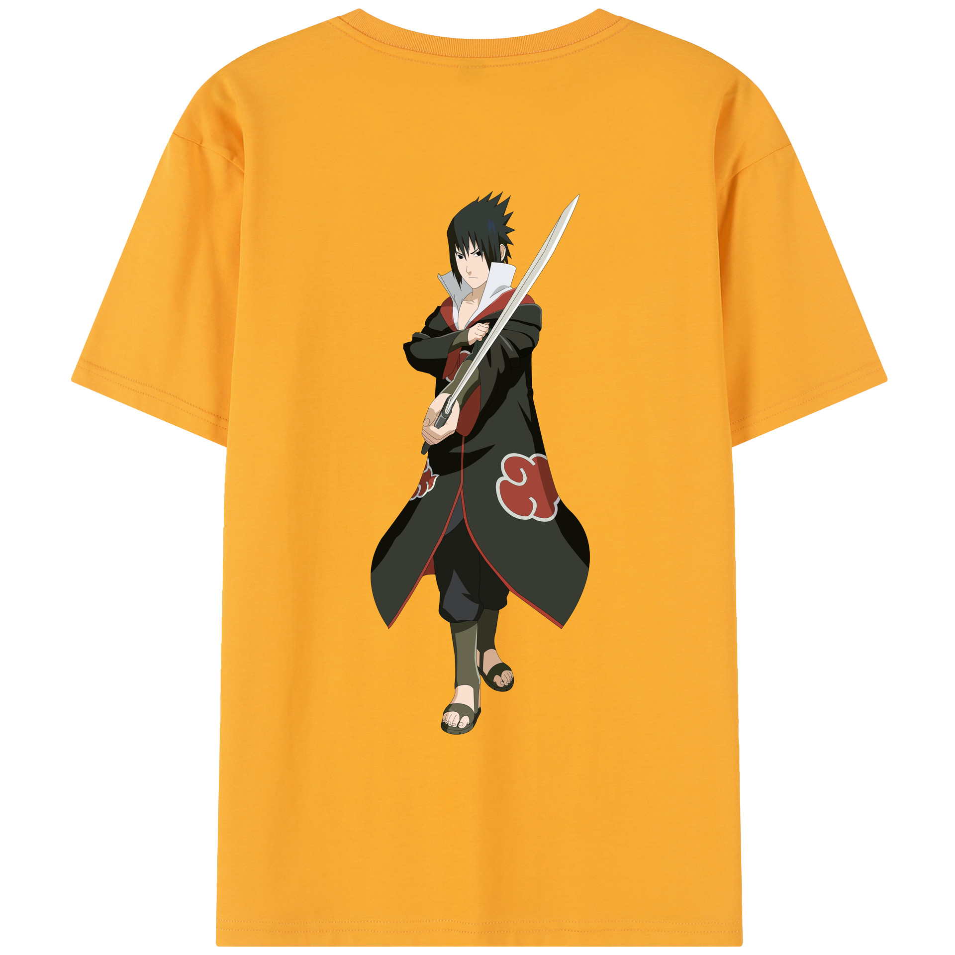 （画像用） NARUTO -ナルト- うちは サスケ Uchiha Sasuke レディース半袖Tシャツ(バックプリント)