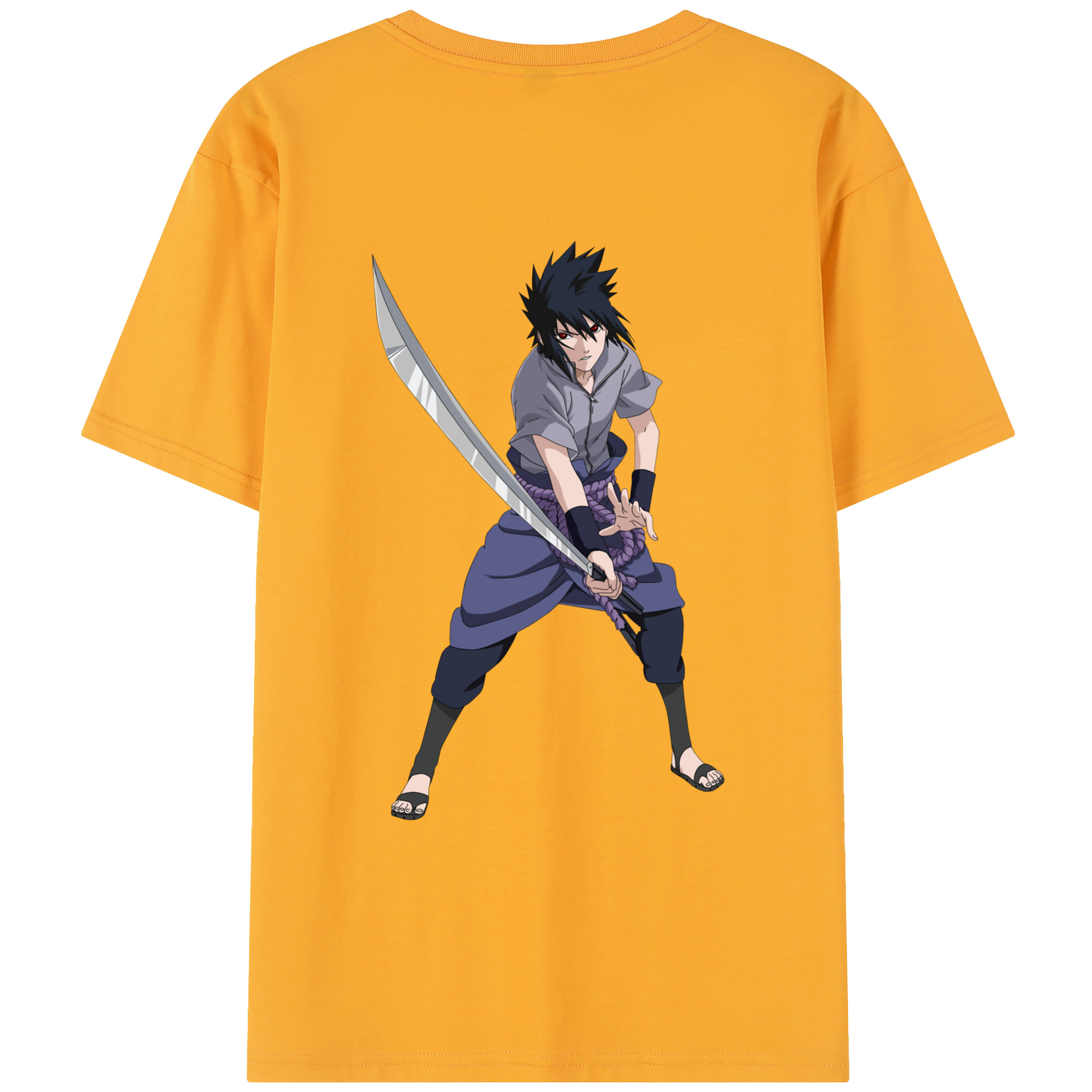 （画像用） NARUTO -ナルト- うちは サスケ Uchiha Sasuke レディース半袖Tシャツ(バックプリント)
