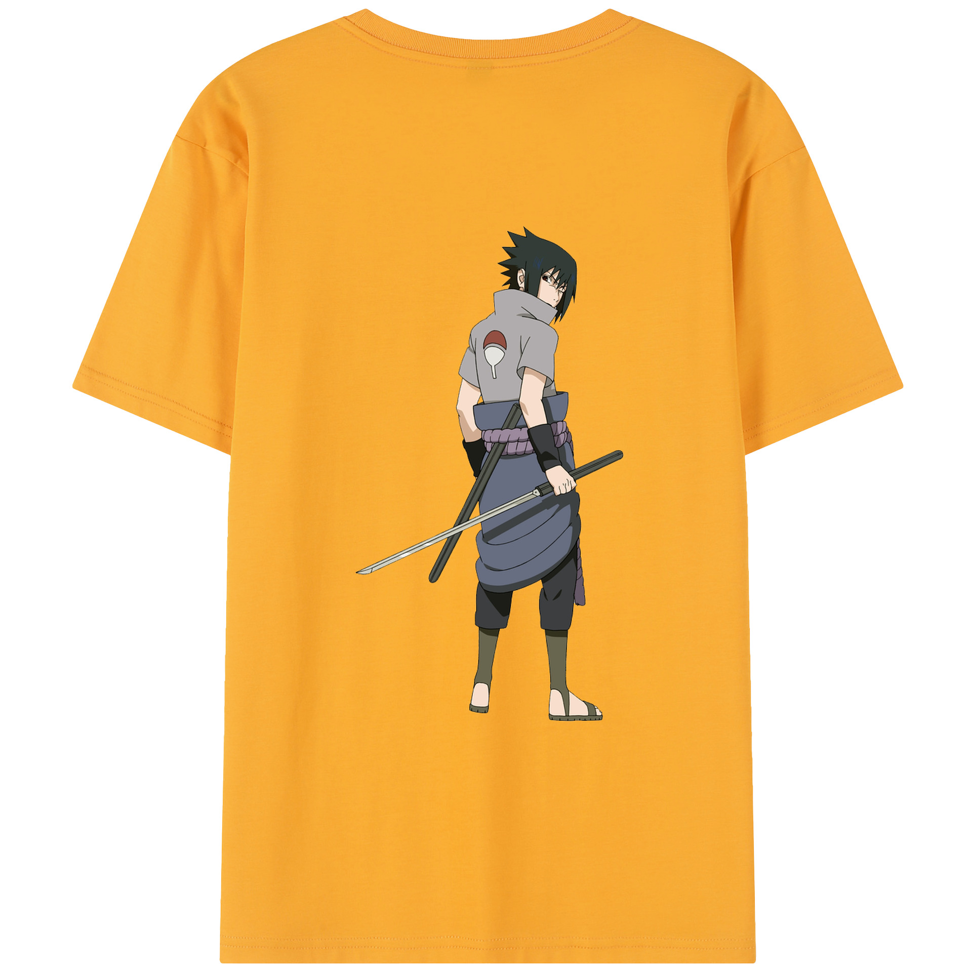 （画像用） NARUTO -ナルト- うちは サスケ Uchiha Sasuke レディース半袖Tシャツ(バックプリント)