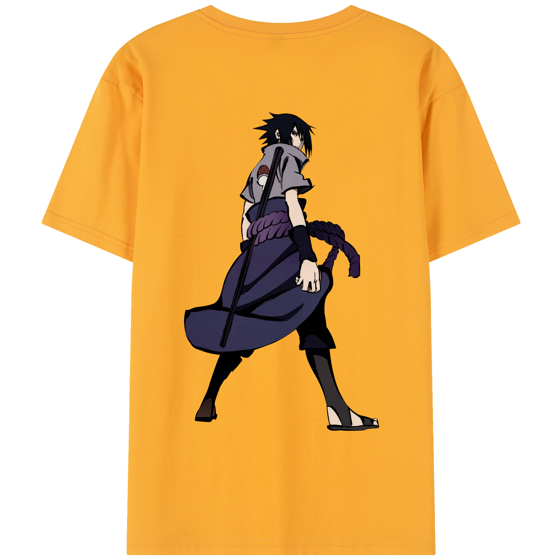 （画像用） NARUTO -ナルト- うちは サスケ Uchiha Sasuke レディース半袖Tシャツ(バックプリント)