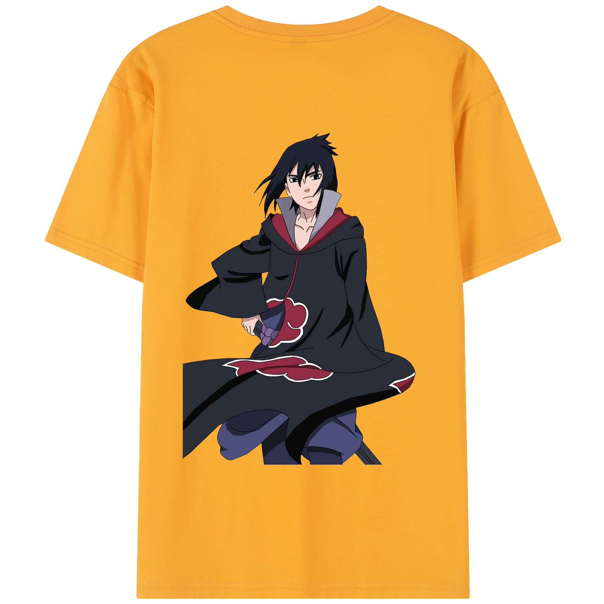 （画像用） NARUTO -ナルト- うちは サスケ Uchiha Sasuke レディース半袖Tシャツ(バックプリント)