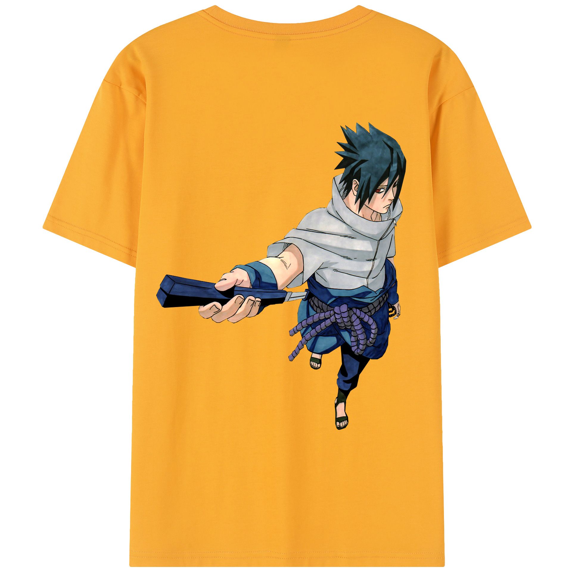 （画像用） NARUTO -ナルト- うちは サスケ Uchiha Sasuke レディース半袖Tシャツ(バックプリント)