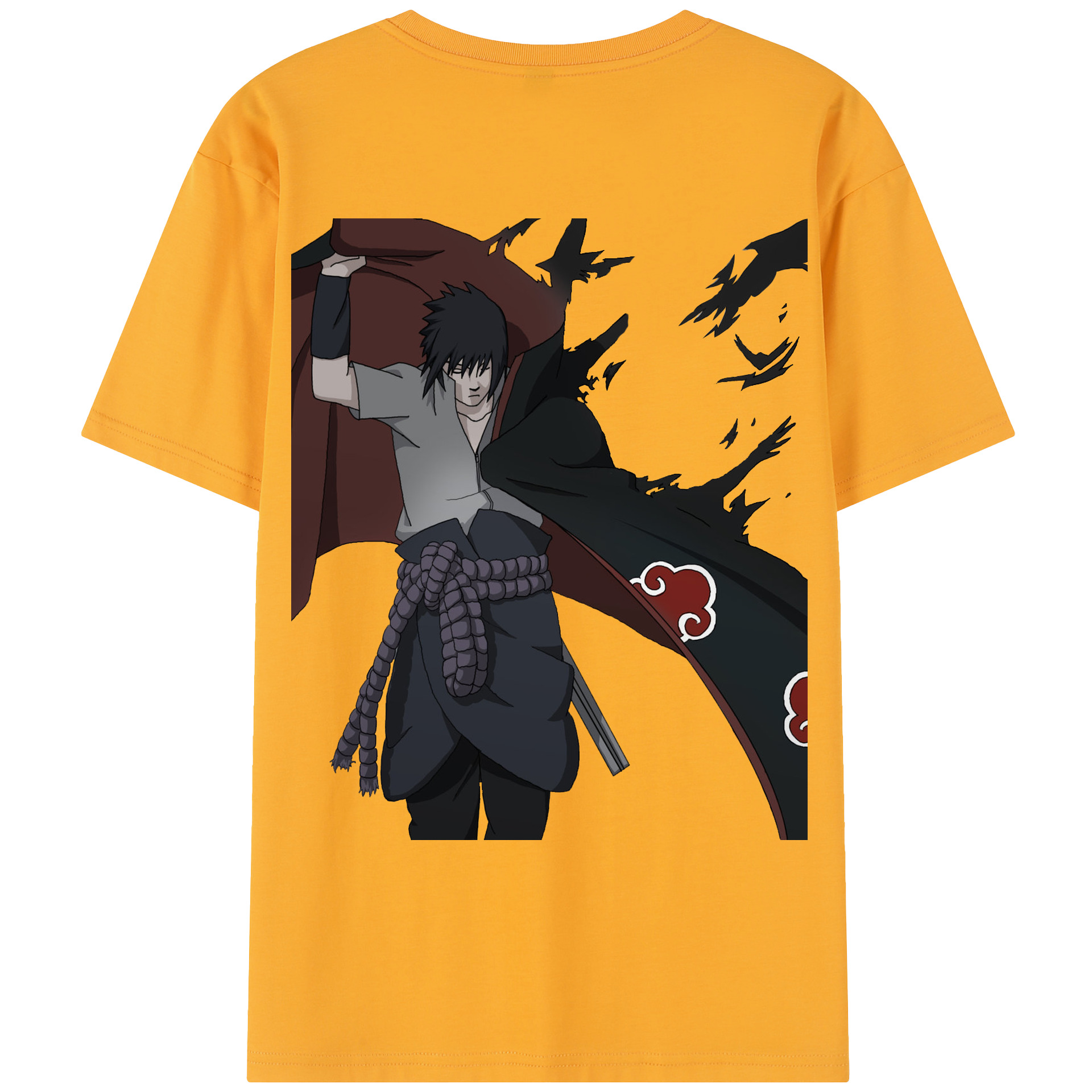 （画像用） NARUTO -ナルト- うちは サスケ Uchiha Sasuke レディース半袖Tシャツ(バックプリント)