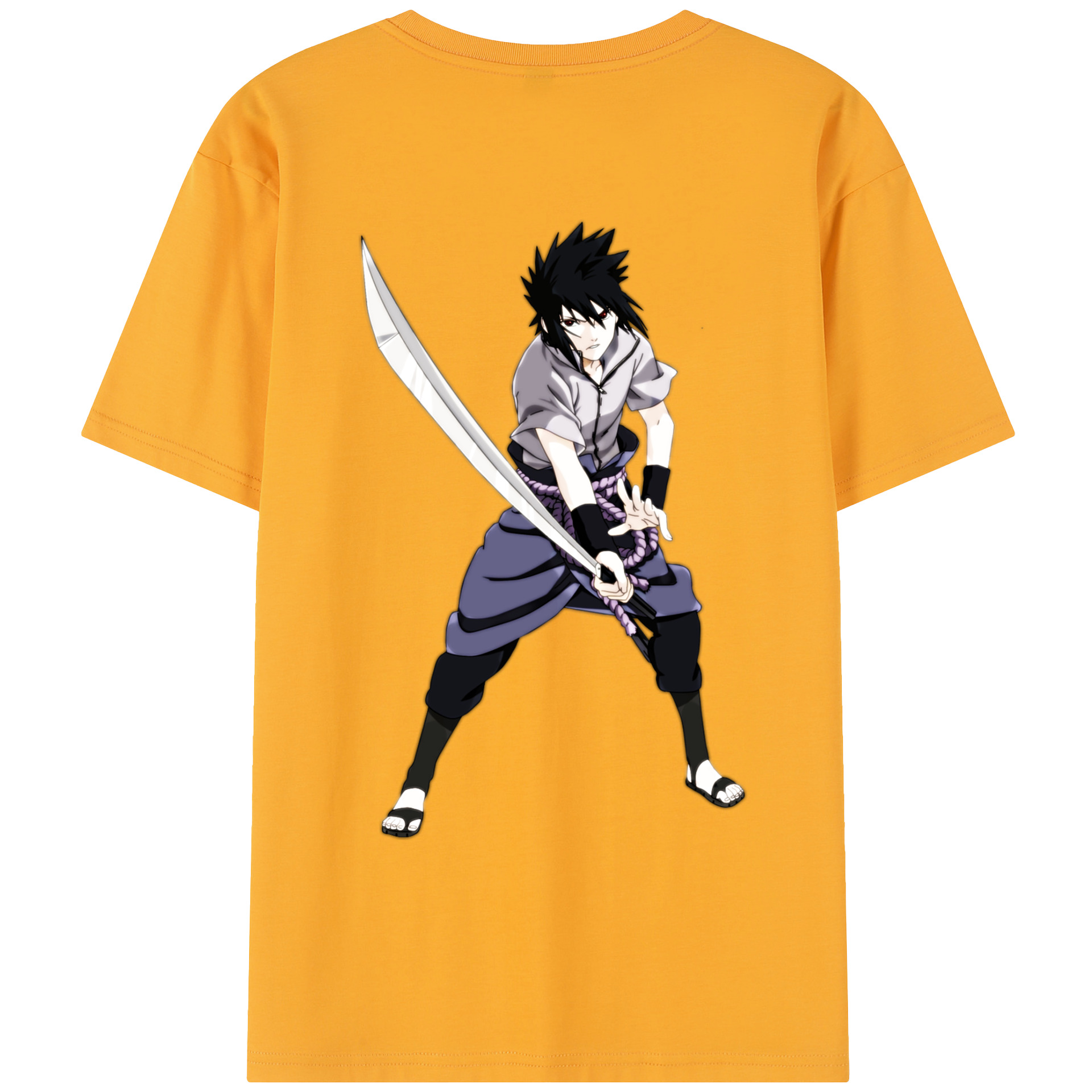 （画像用） NARUTO -ナルト- うちは サスケ Uchiha Sasuke レディース半袖Tシャツ(バックプリント)
