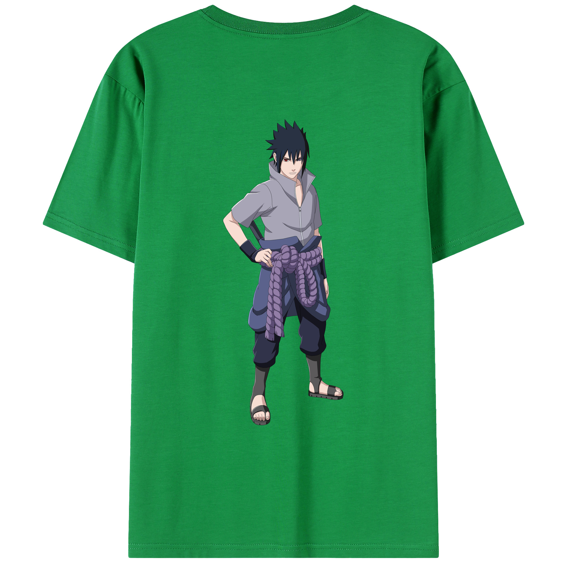 （画像用） NARUTO -ナルト- うちは サスケ Uchiha Sasuke レディース半袖Tシャツ(バックプリント)