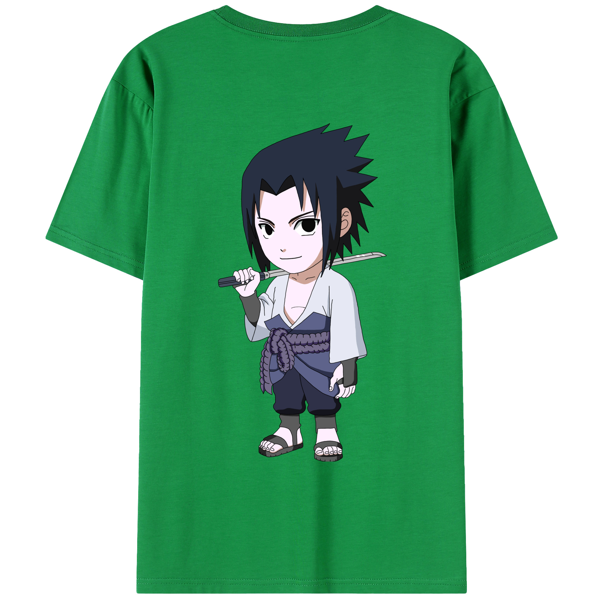 （画像用） NARUTO -ナルト- うちは サスケ Uchiha Sasuke レディース半袖Tシャツ(バックプリント)