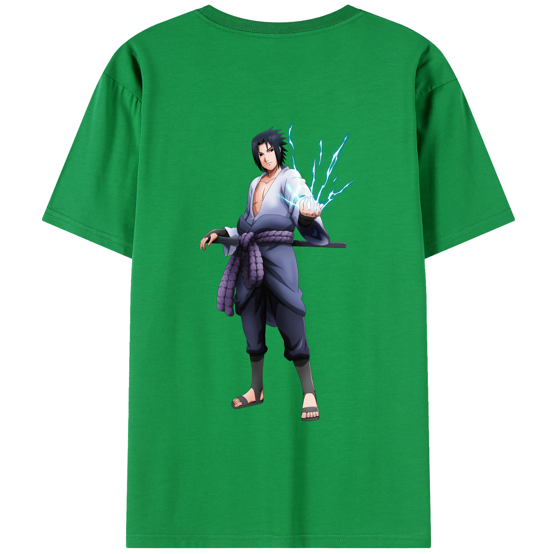 （画像用） NARUTO -ナルト- うちは サスケ Uchiha Sasuke レディース半袖Tシャツ(バックプリント)