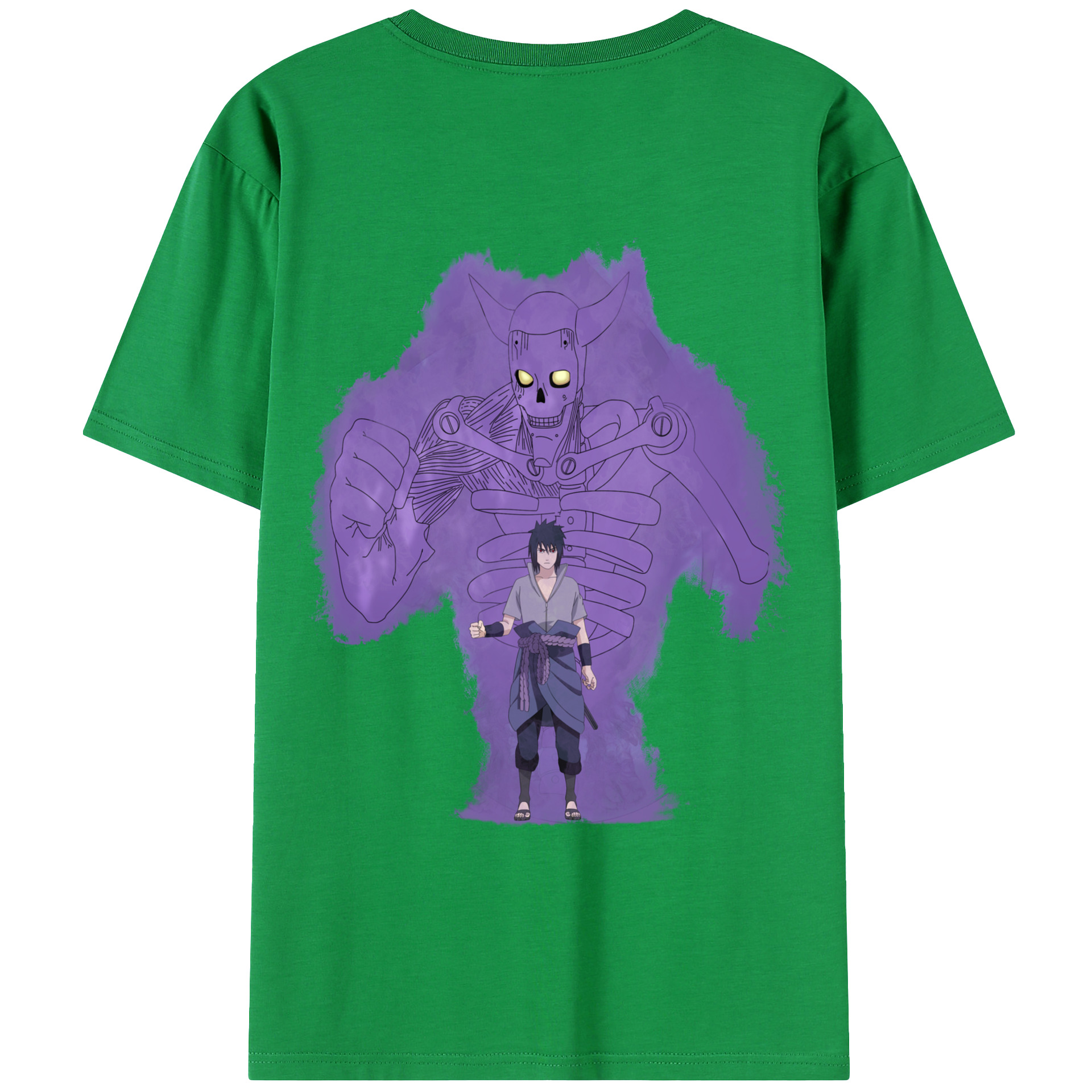 （画像用） NARUTO -ナルト- うちは サスケ Uchiha Sasuke レディース半袖Tシャツ(バックプリント)