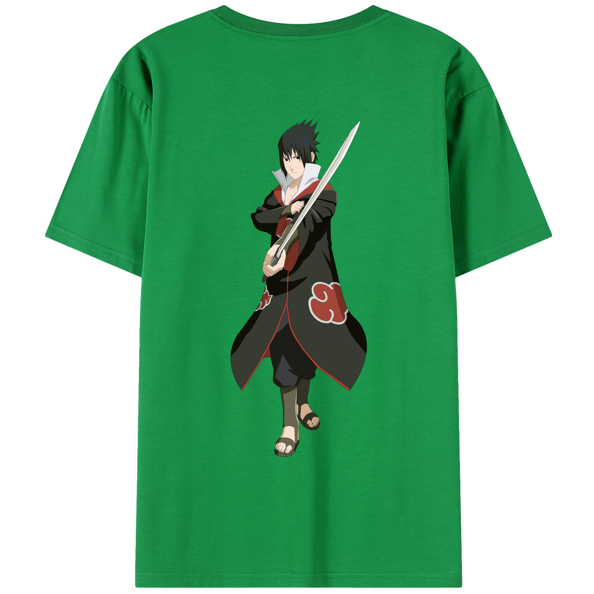 （画像用） NARUTO -ナルト- うちは サスケ Uchiha Sasuke レディース半袖Tシャツ(バックプリント)