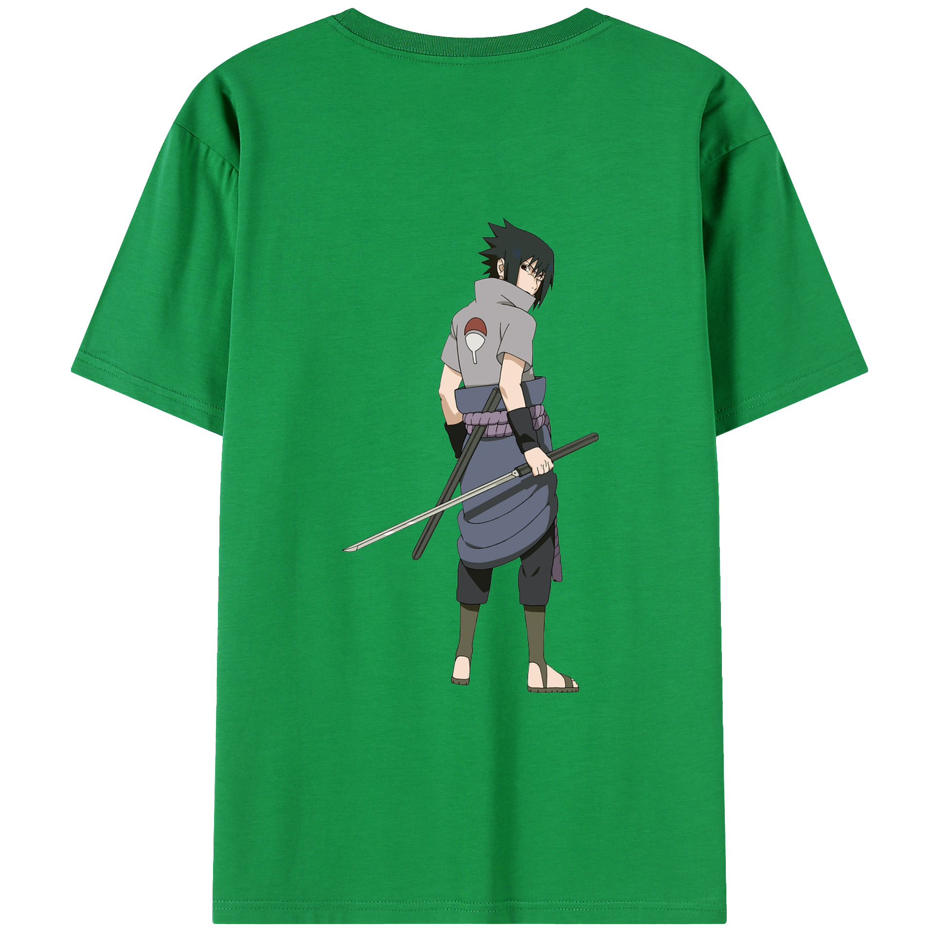 （画像用） NARUTO -ナルト- うちは サスケ Uchiha Sasuke レディース半袖Tシャツ(バックプリント)