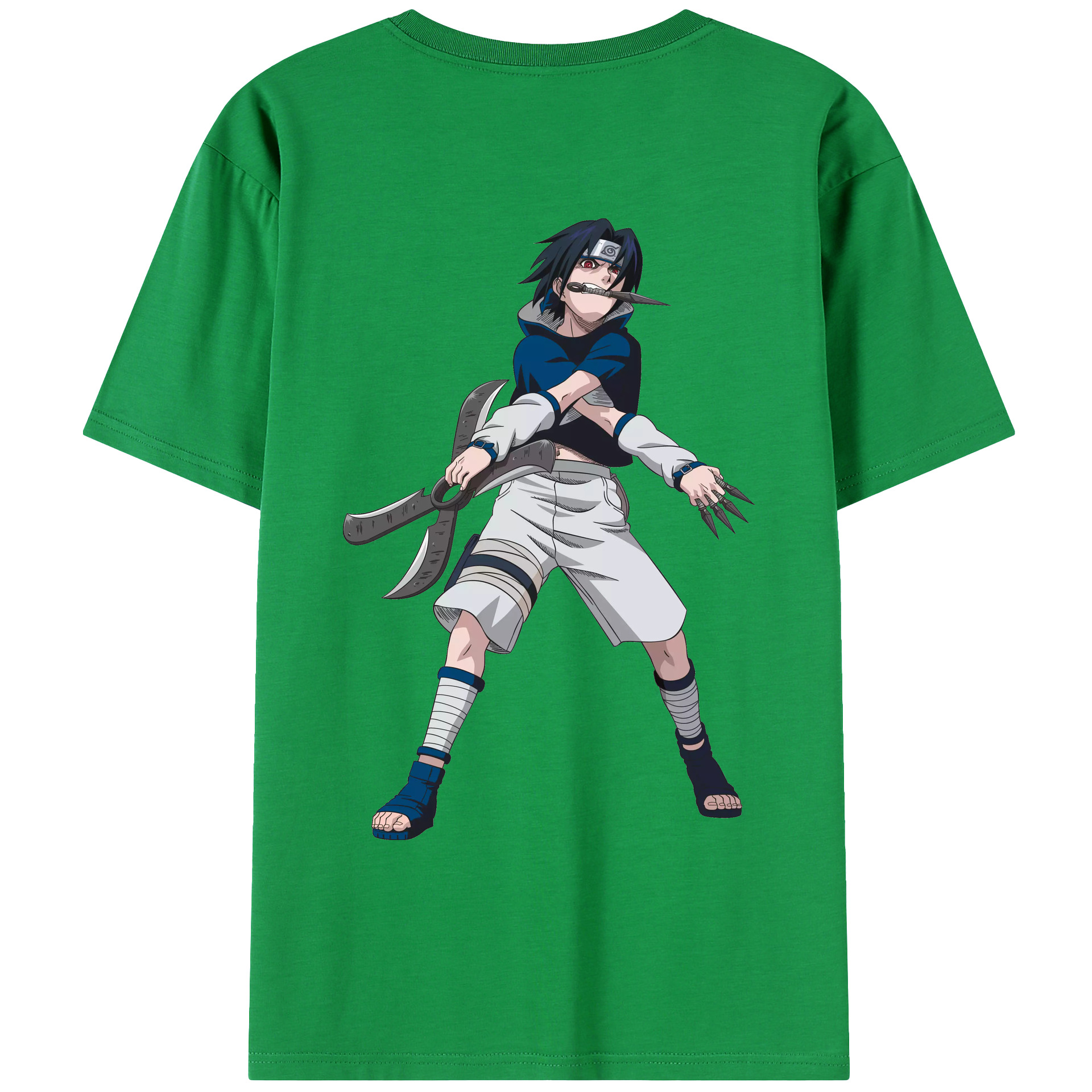 （画像用） NARUTO -ナルト- うちは サスケ Uchiha Sasuke レディース半袖Tシャツ(バックプリント)
