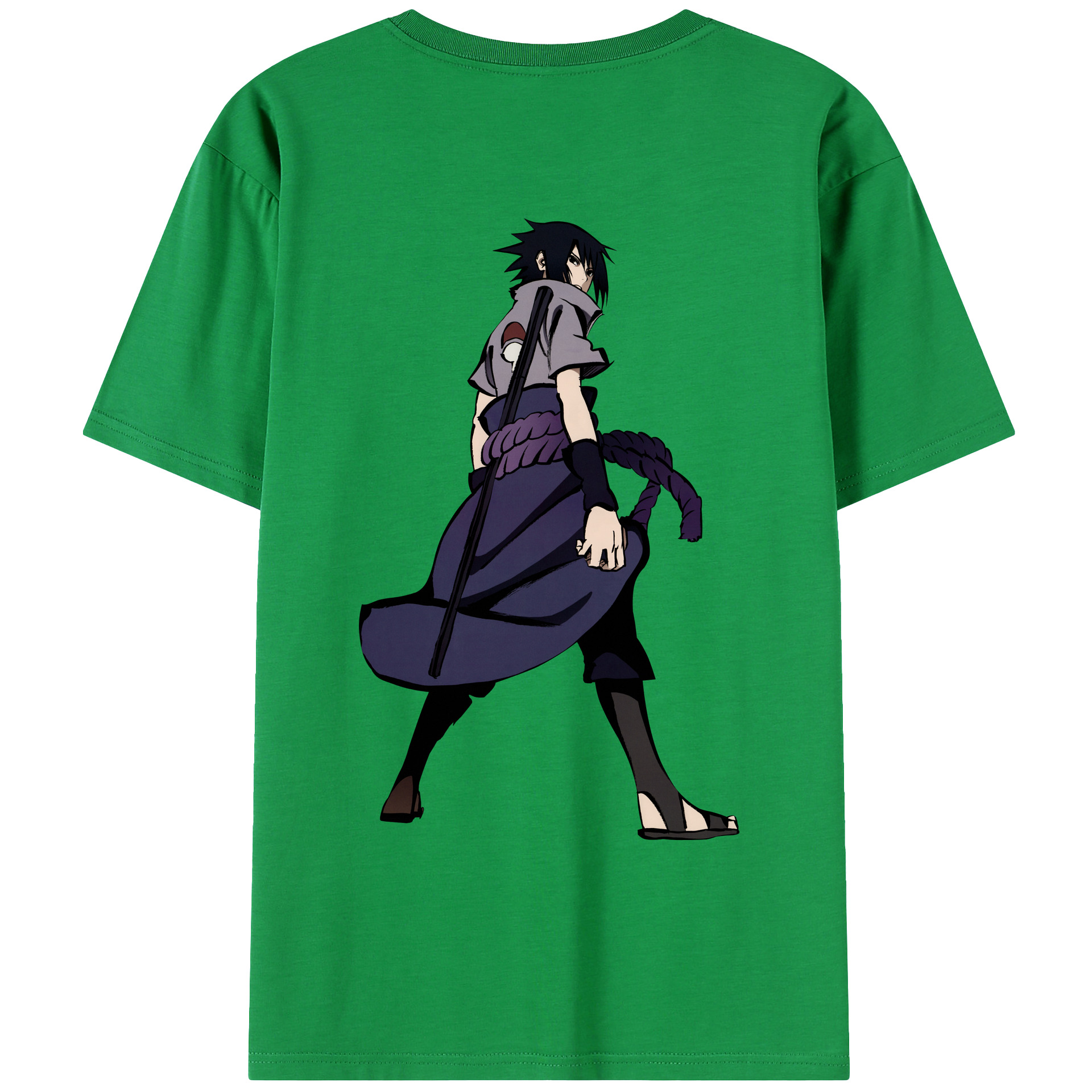 （画像用） NARUTO -ナルト- うちは サスケ Uchiha Sasuke レディース半袖Tシャツ(バックプリント)