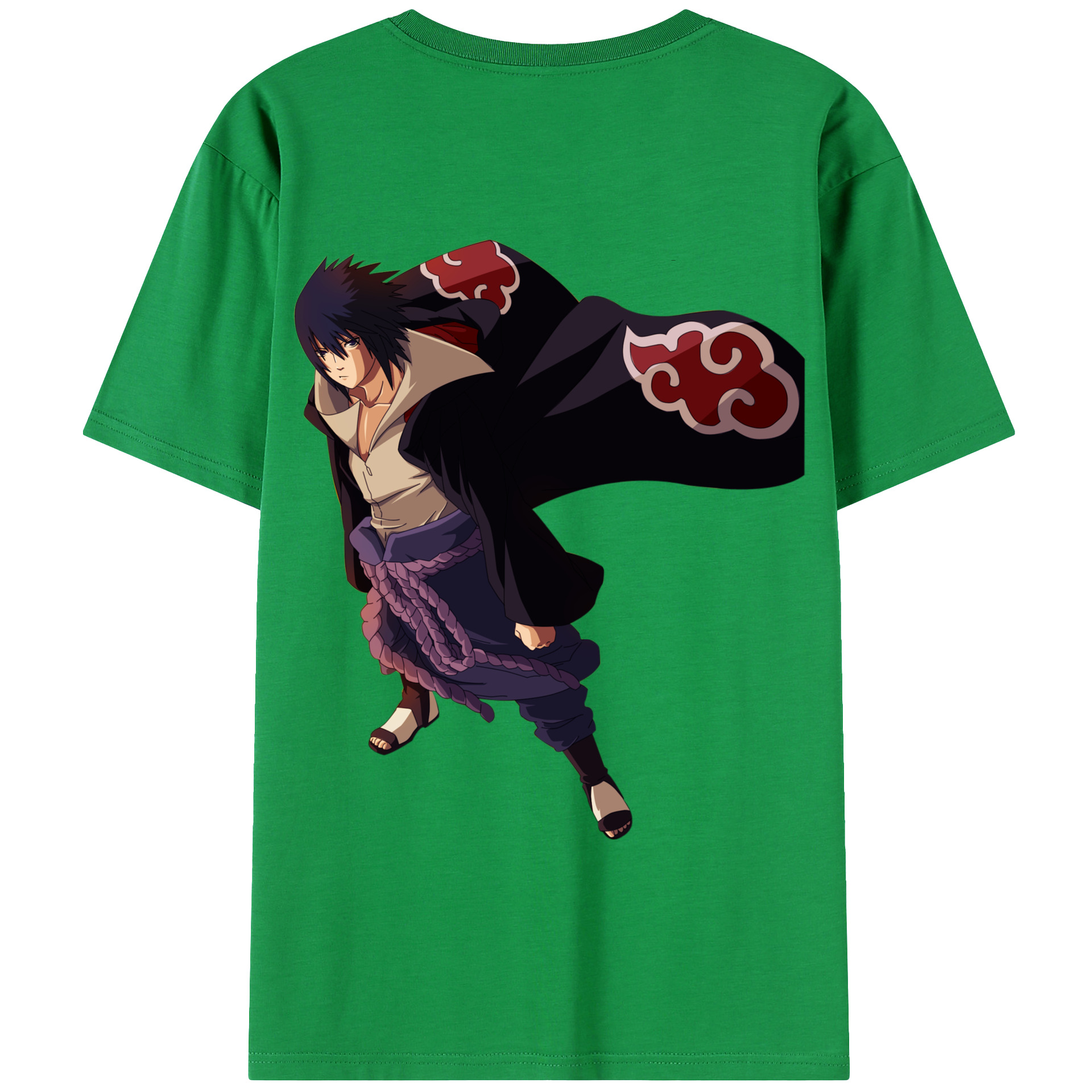（画像用） NARUTO -ナルト- うちは サスケ Uchiha Sasuke レディース半袖Tシャツ(バックプリント)