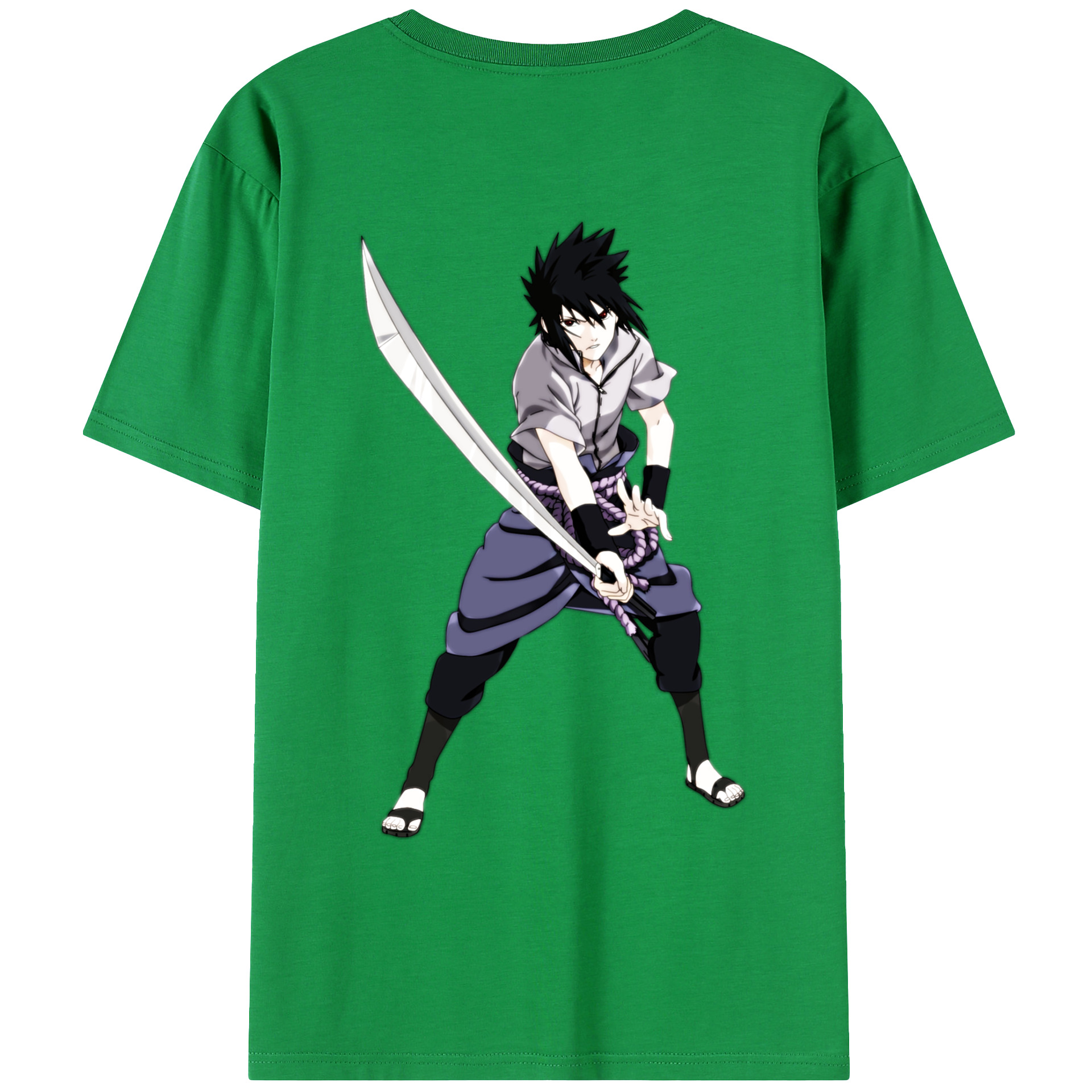 （画像用） NARUTO -ナルト- うちは サスケ Uchiha Sasuke レディース半袖Tシャツ(バックプリント)