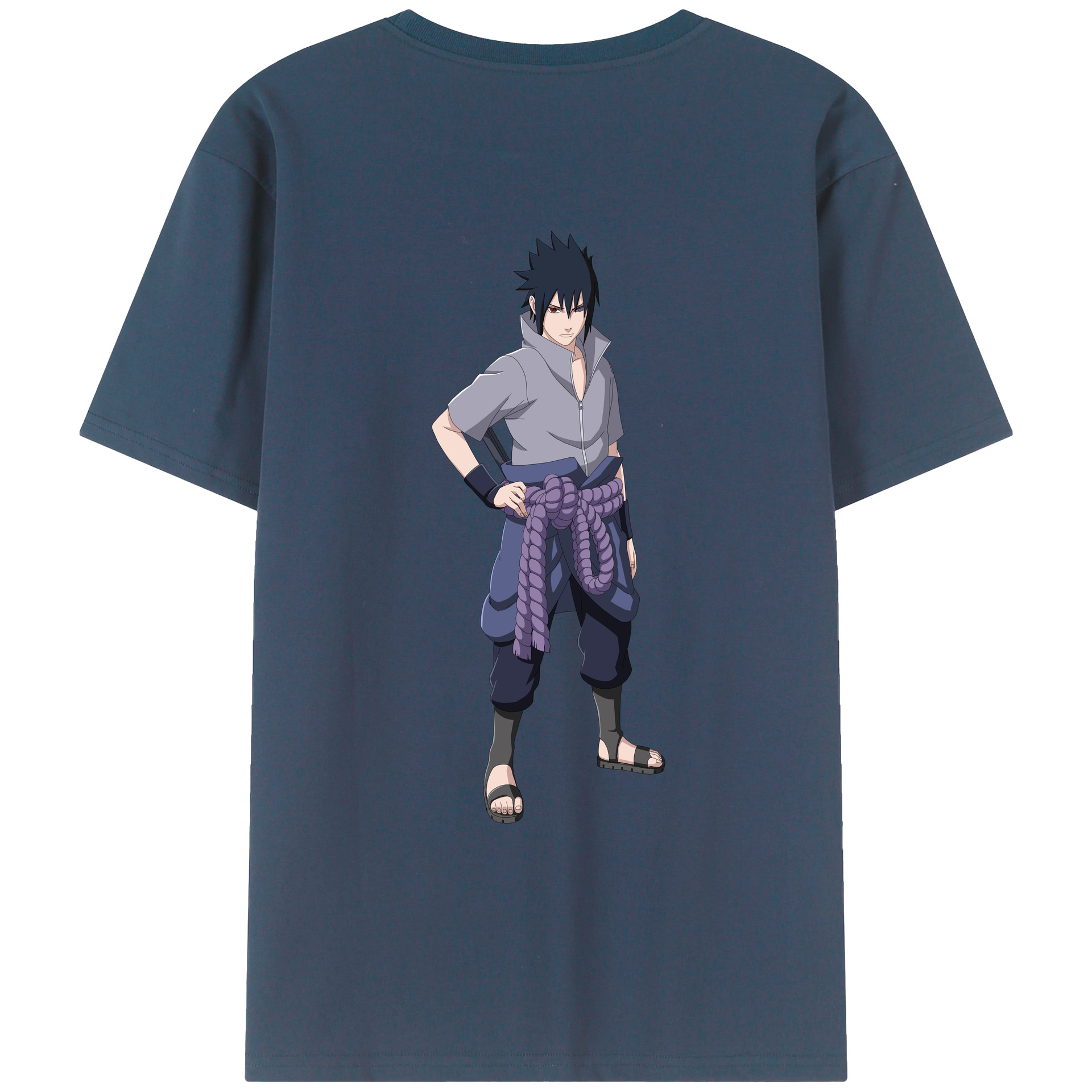 （画像用） NARUTO -ナルト- うちは サスケ Uchiha Sasuke レディース半袖Tシャツ(バックプリント)