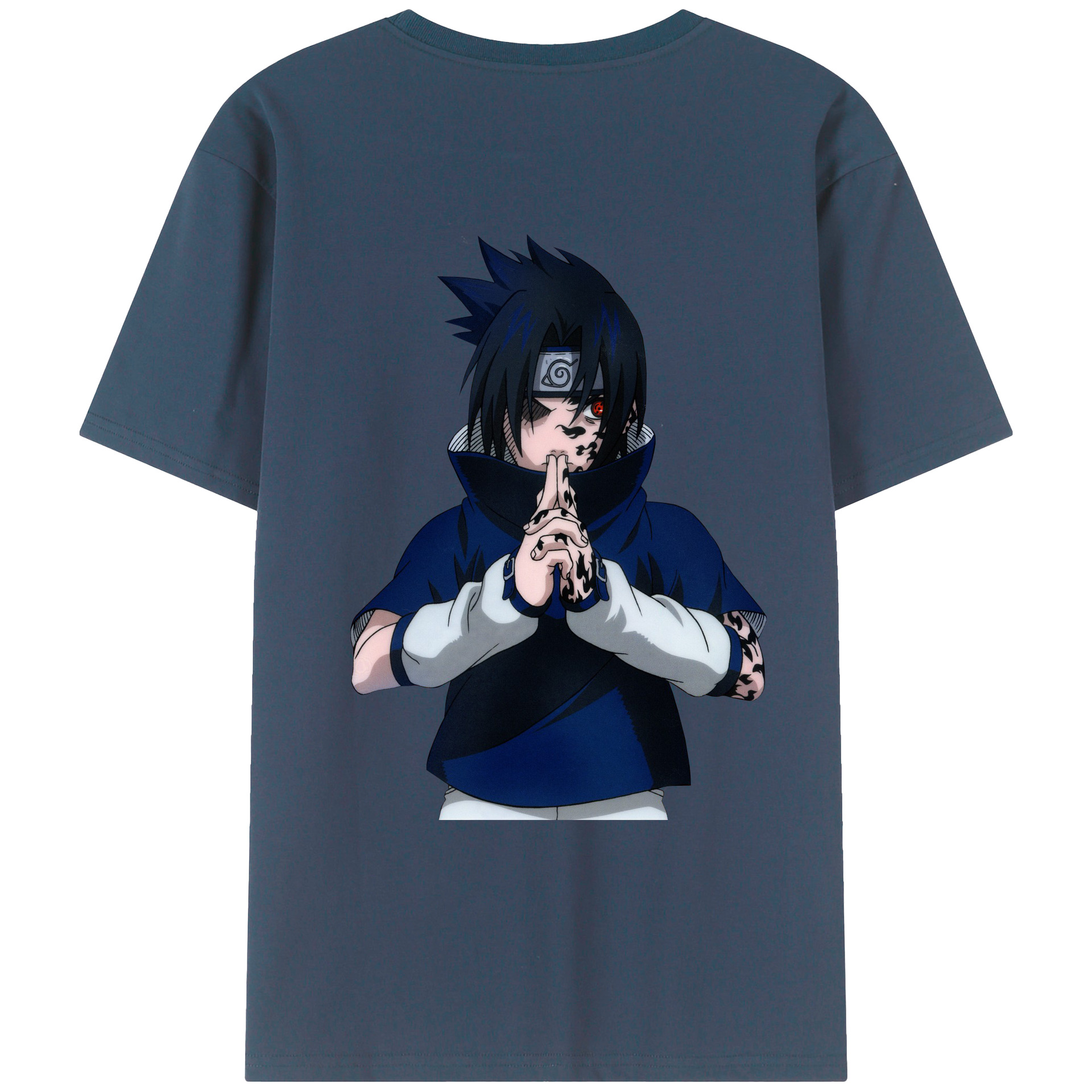 （画像用） NARUTO -ナルト- うちは サスケ Uchiha Sasuke レディース半袖Tシャツ(バックプリント)