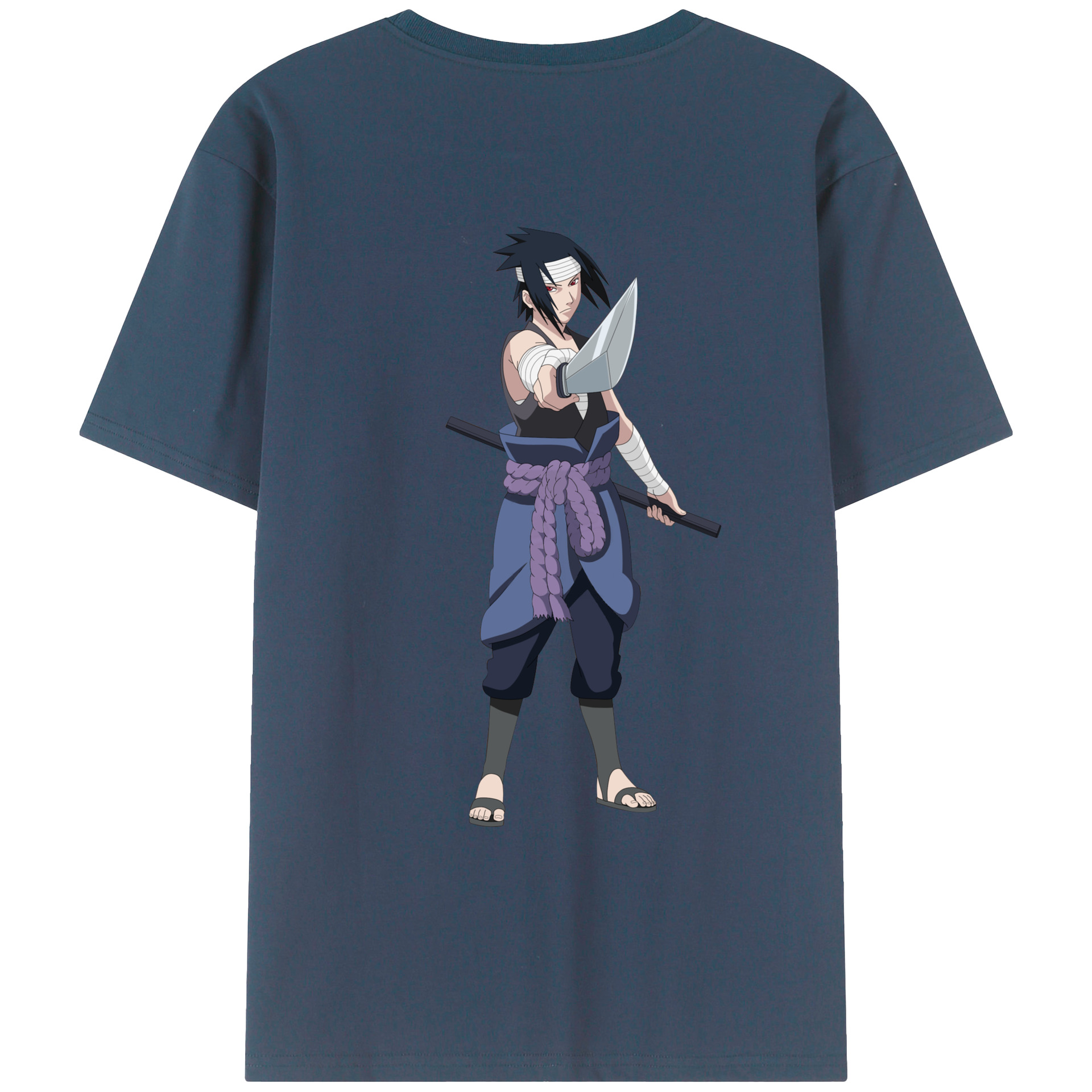 （画像用） NARUTO -ナルト- うちは サスケ Uchiha Sasuke レディース半袖Tシャツ(バックプリント)