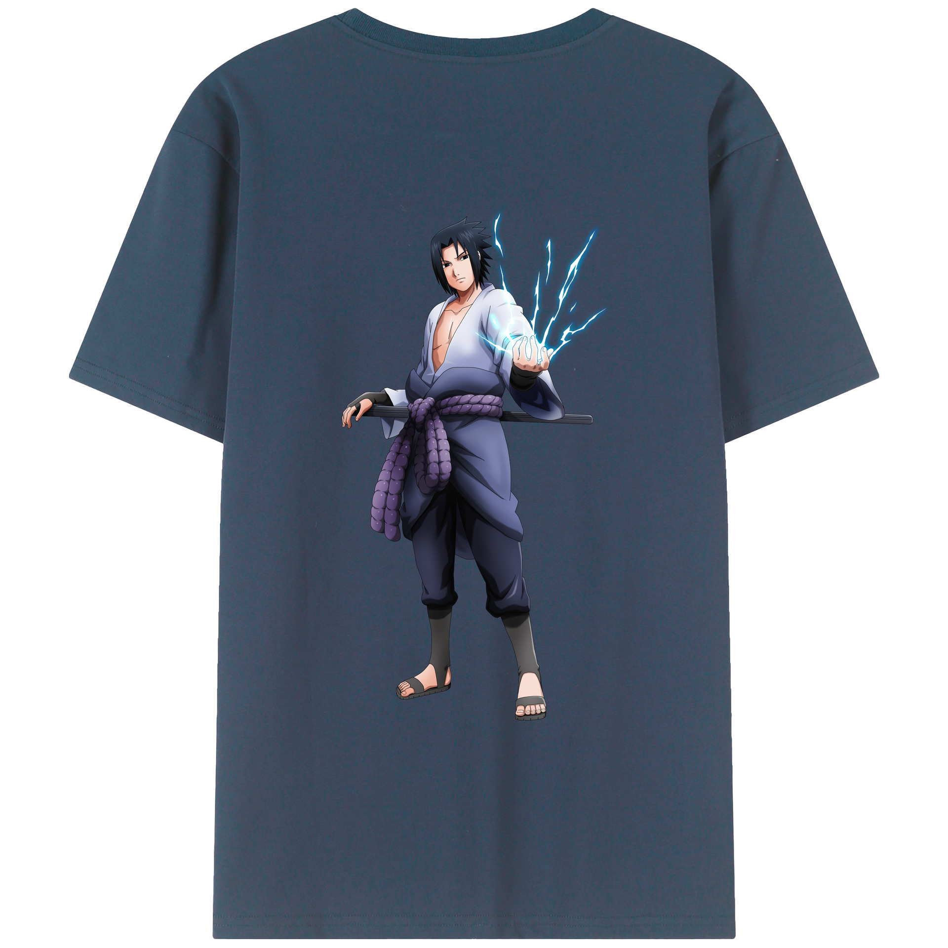 （画像用） NARUTO -ナルト- うちは サスケ Uchiha Sasuke レディース半袖Tシャツ(バックプリント)