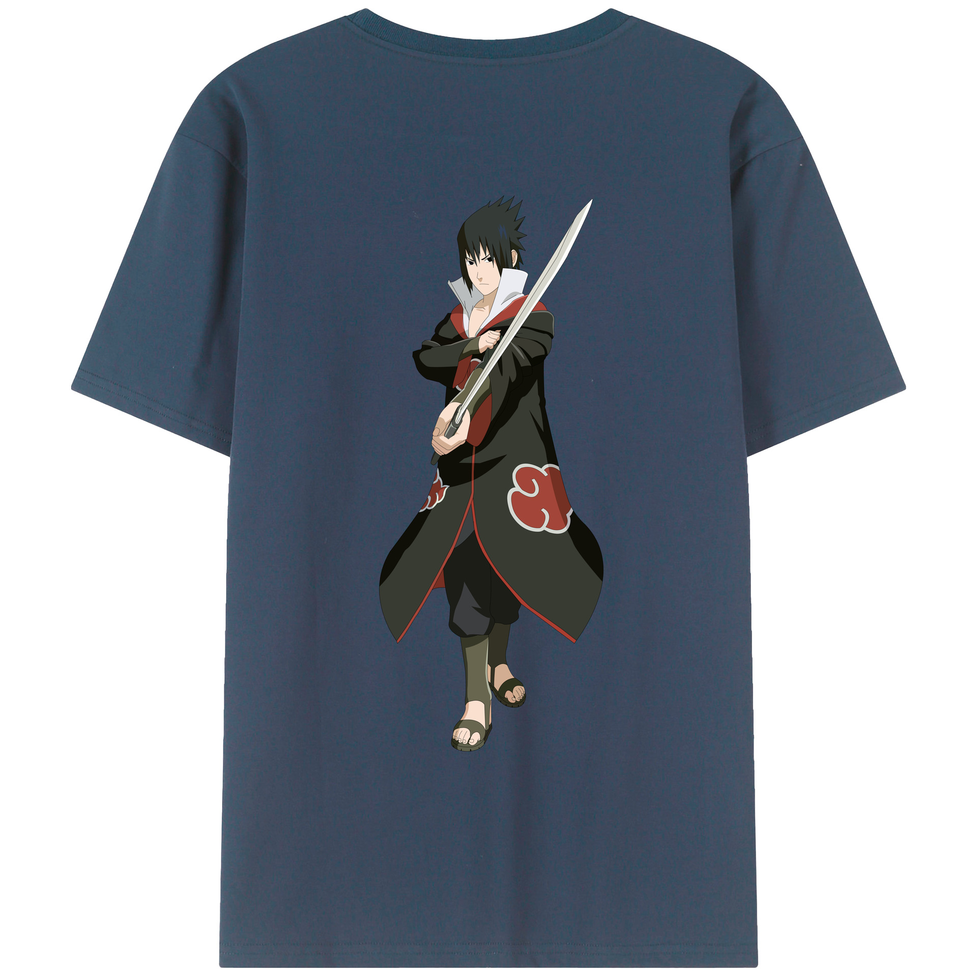 （画像用） NARUTO -ナルト- うちは サスケ Uchiha Sasuke レディース半袖Tシャツ(バックプリント)