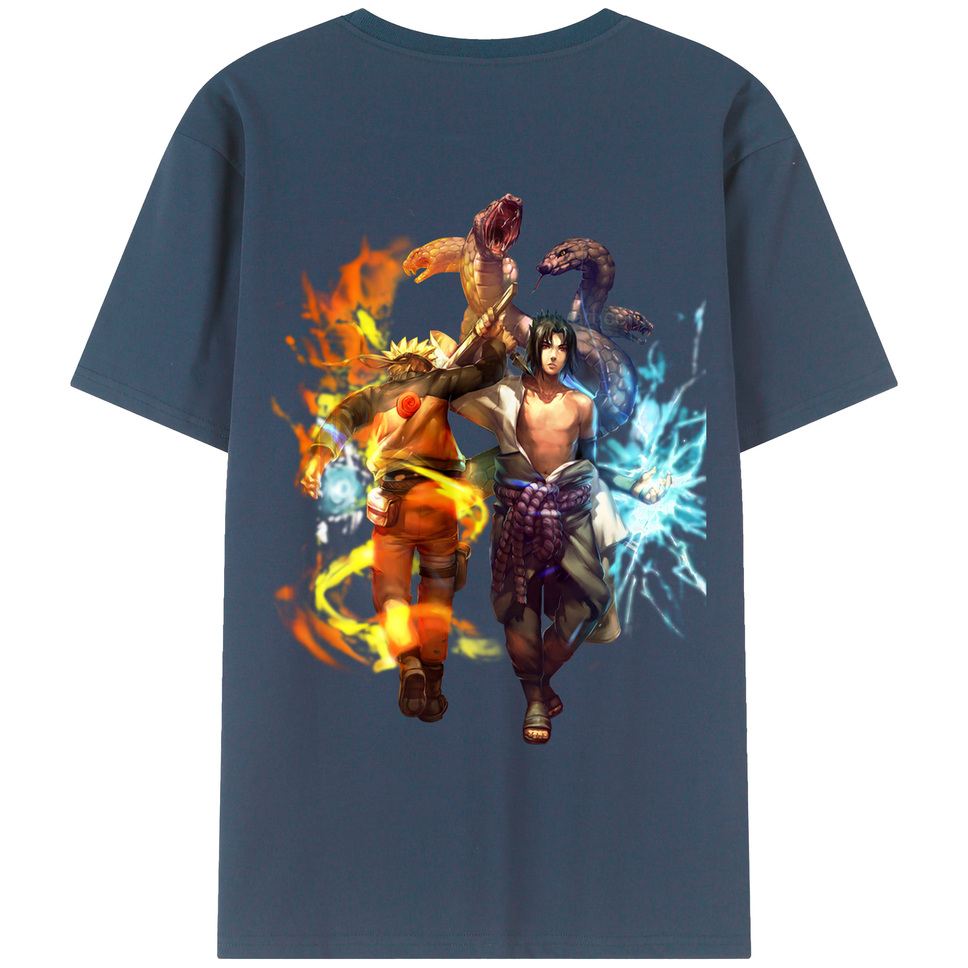 （画像用） NARUTO -ナルト- うちは サスケ Uchiha Sasuke レディース半袖Tシャツ(バックプリント)