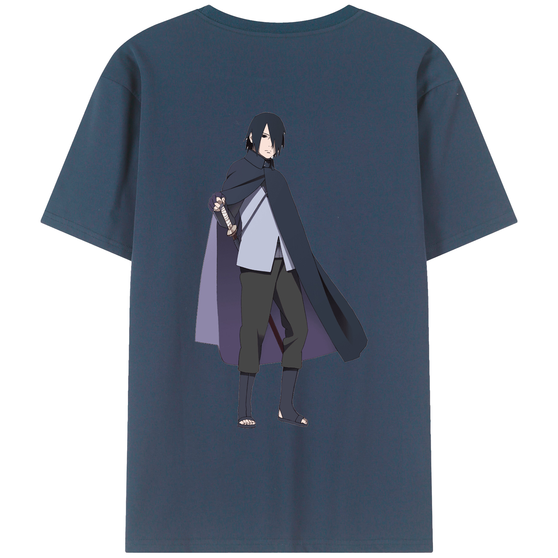 （画像用） NARUTO -ナルト- うちは サスケ Uchiha Sasuke レディース半袖Tシャツ(バックプリント)
