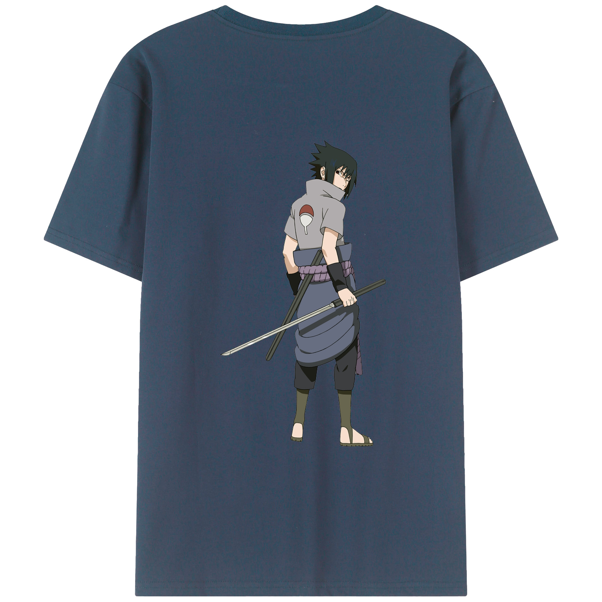 （画像用） NARUTO -ナルト- うちは サスケ Uchiha Sasuke レディース半袖Tシャツ(バックプリント)