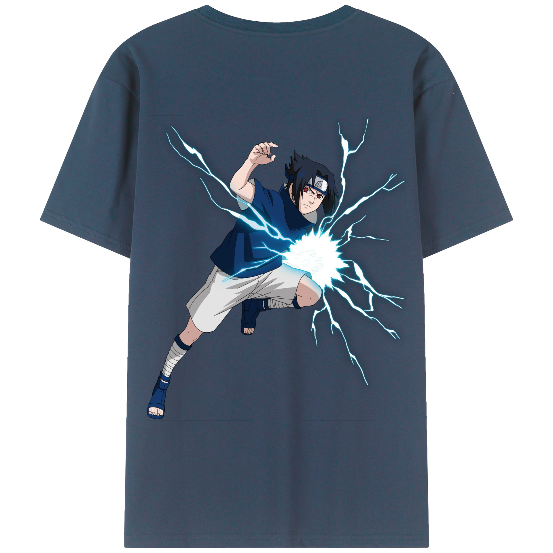 （画像用） NARUTO -ナルト- うちは サスケ Uchiha Sasuke レディース半袖Tシャツ(バックプリント)
