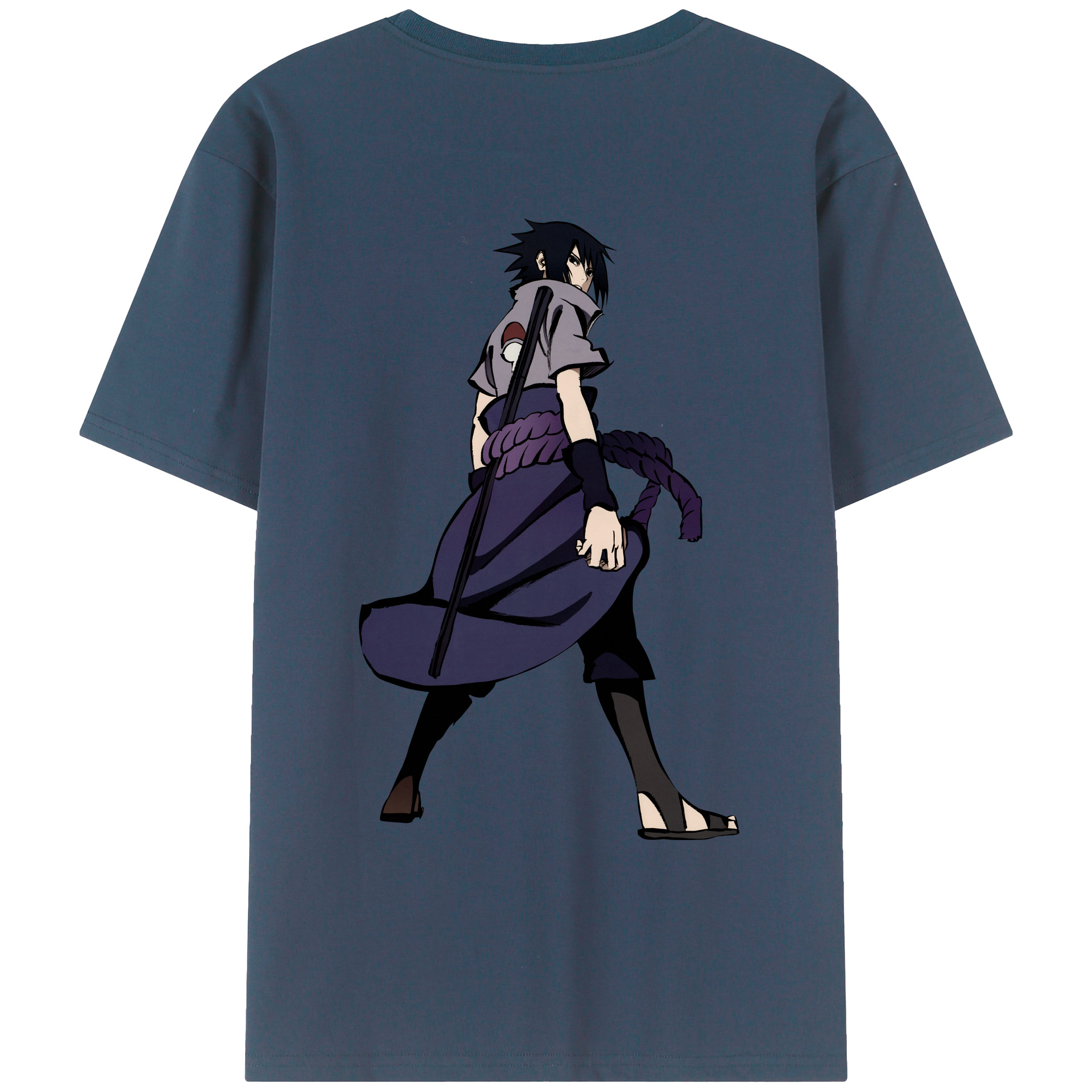 （画像用） NARUTO -ナルト- うちは サスケ Uchiha Sasuke レディース半袖Tシャツ(バックプリント)