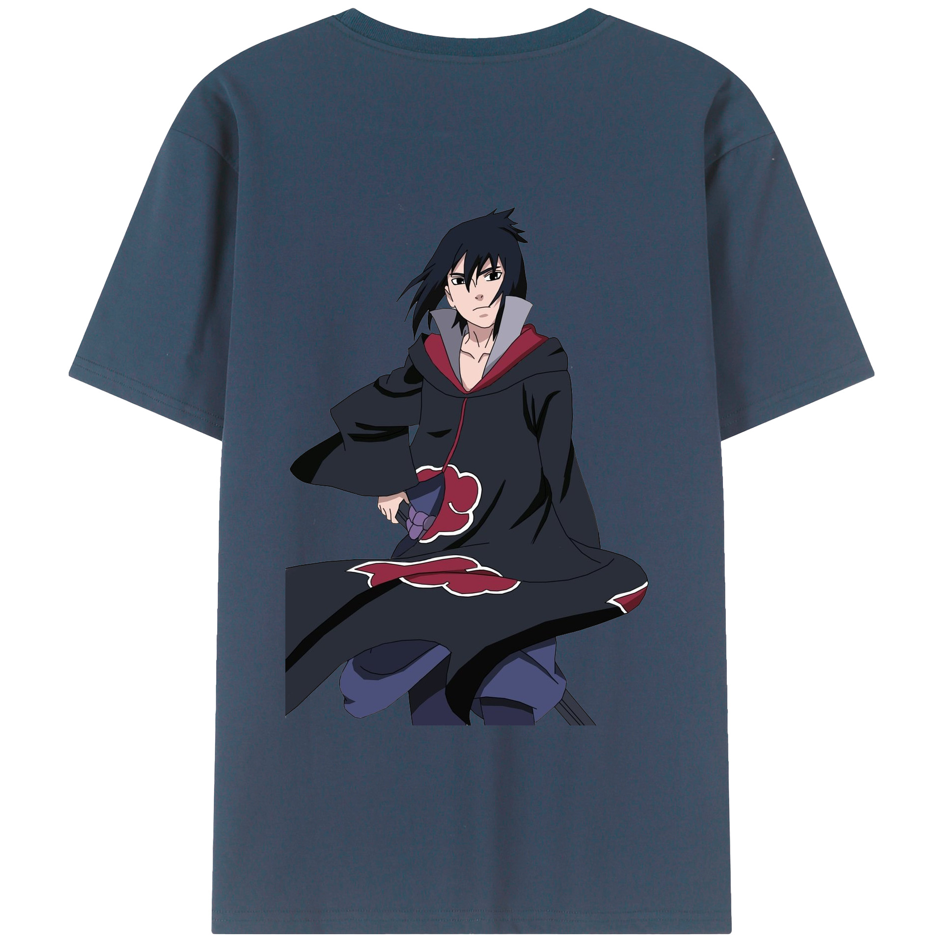 （画像用） NARUTO -ナルト- うちは サスケ Uchiha Sasuke レディース半袖Tシャツ(バックプリント)