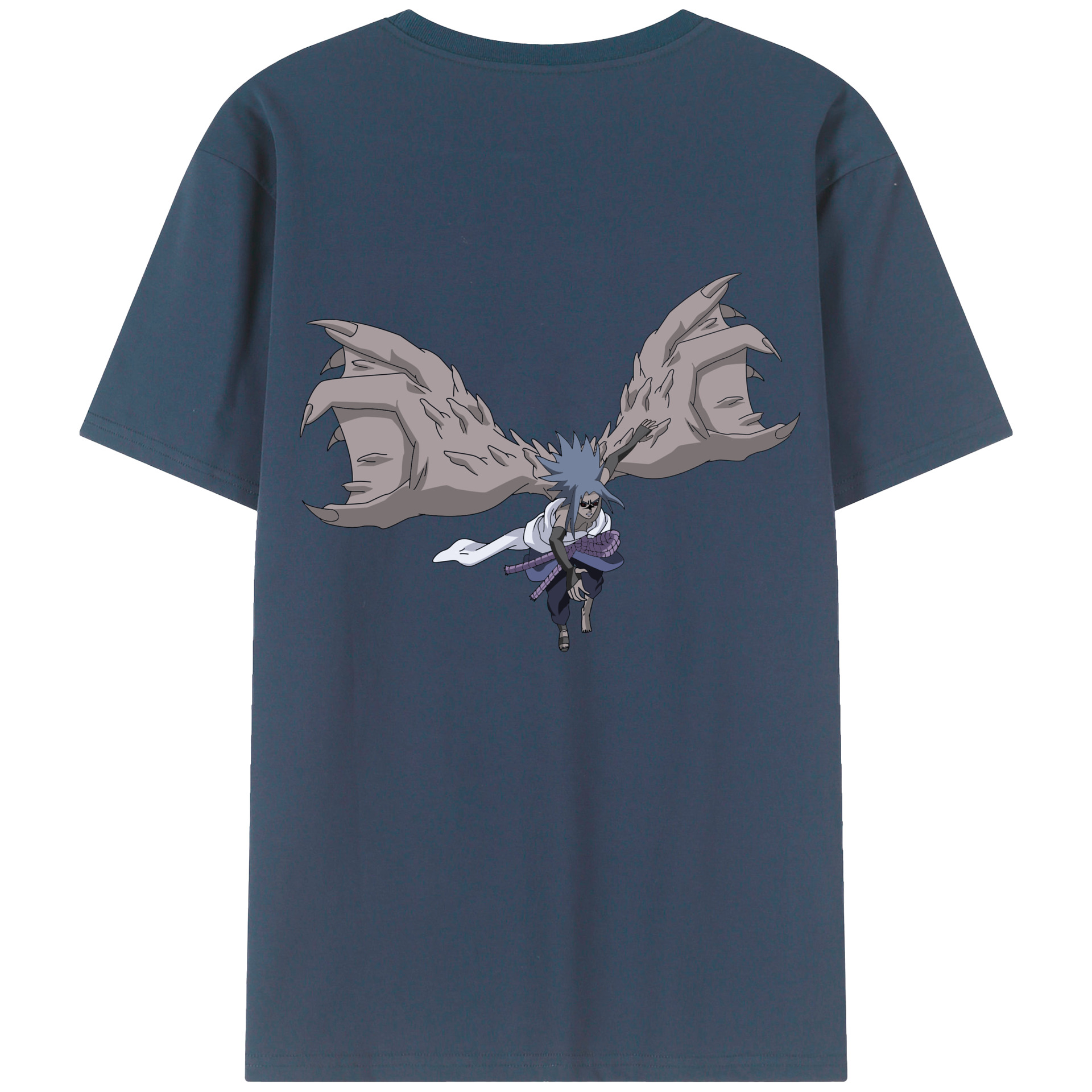 （画像用） NARUTO -ナルト- うちは サスケ Uchiha Sasuke レディース半袖Tシャツ(バックプリント)