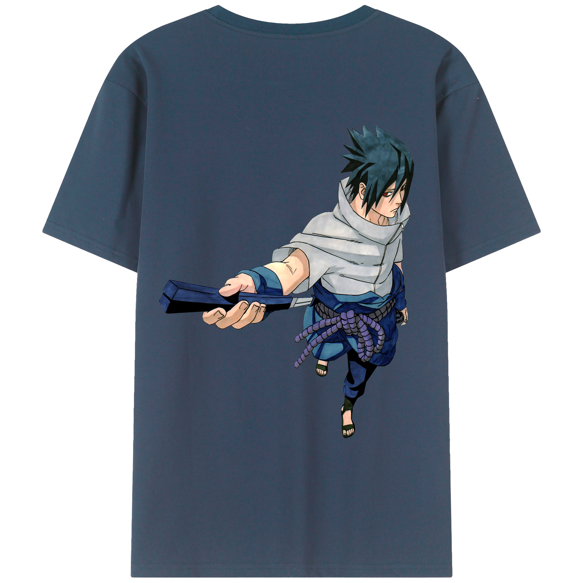 （画像用） NARUTO -ナルト- うちは サスケ Uchiha Sasuke レディース半袖Tシャツ(バックプリント)