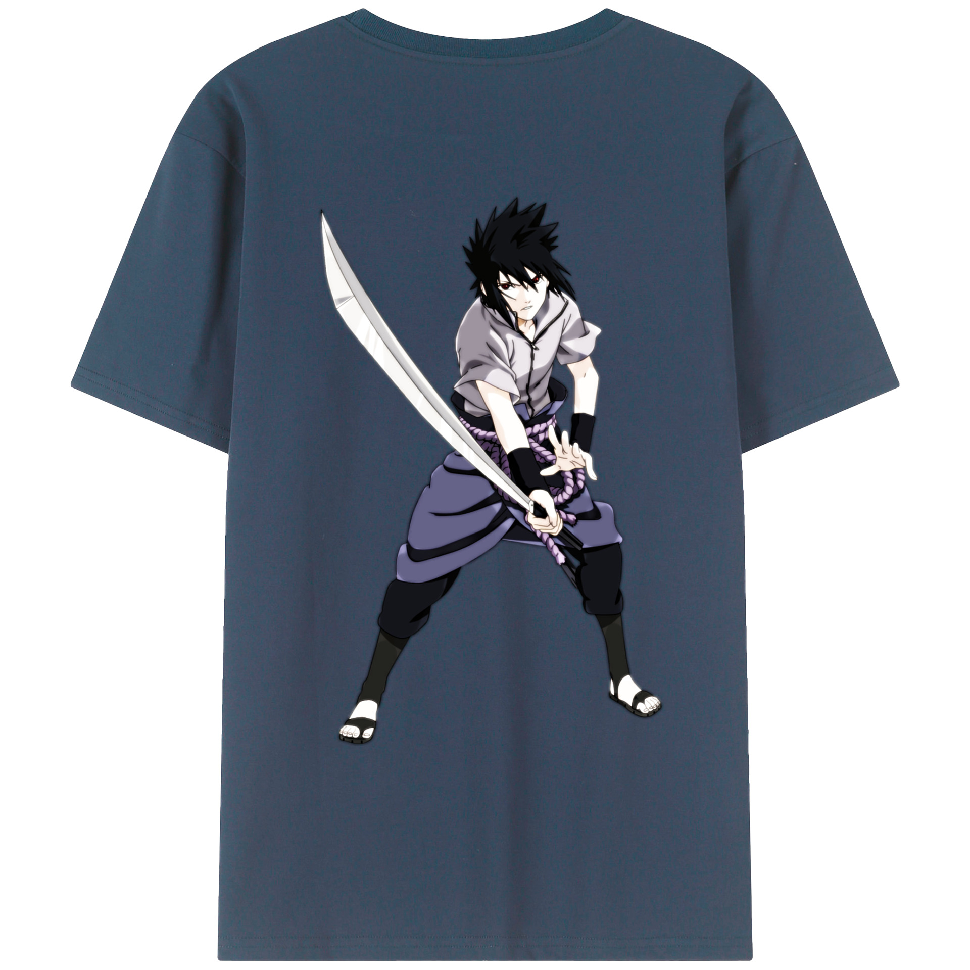 （画像用） NARUTO -ナルト- うちは サスケ Uchiha Sasuke レディース半袖Tシャツ(バックプリント)