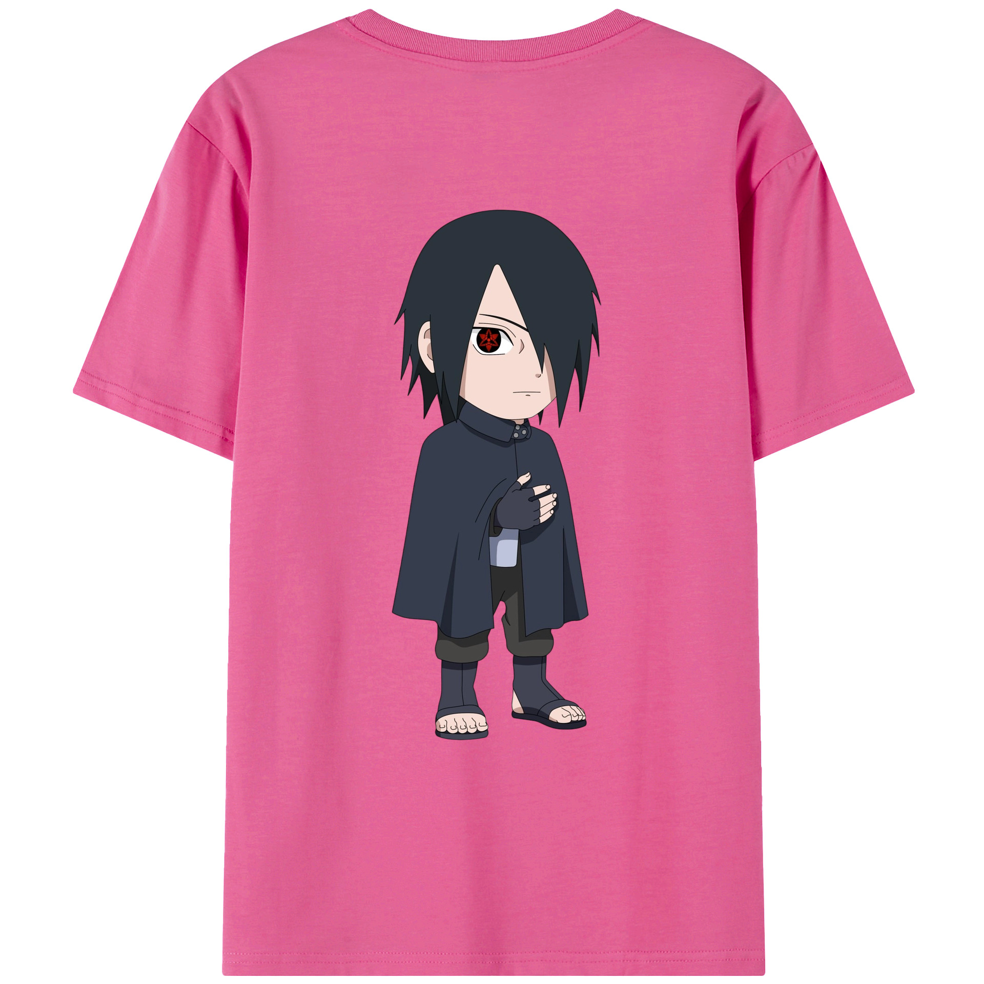 （画像用） NARUTO -ナルト- うちは サスケ Uchiha Sasuke レディース半袖Tシャツ(バックプリント)