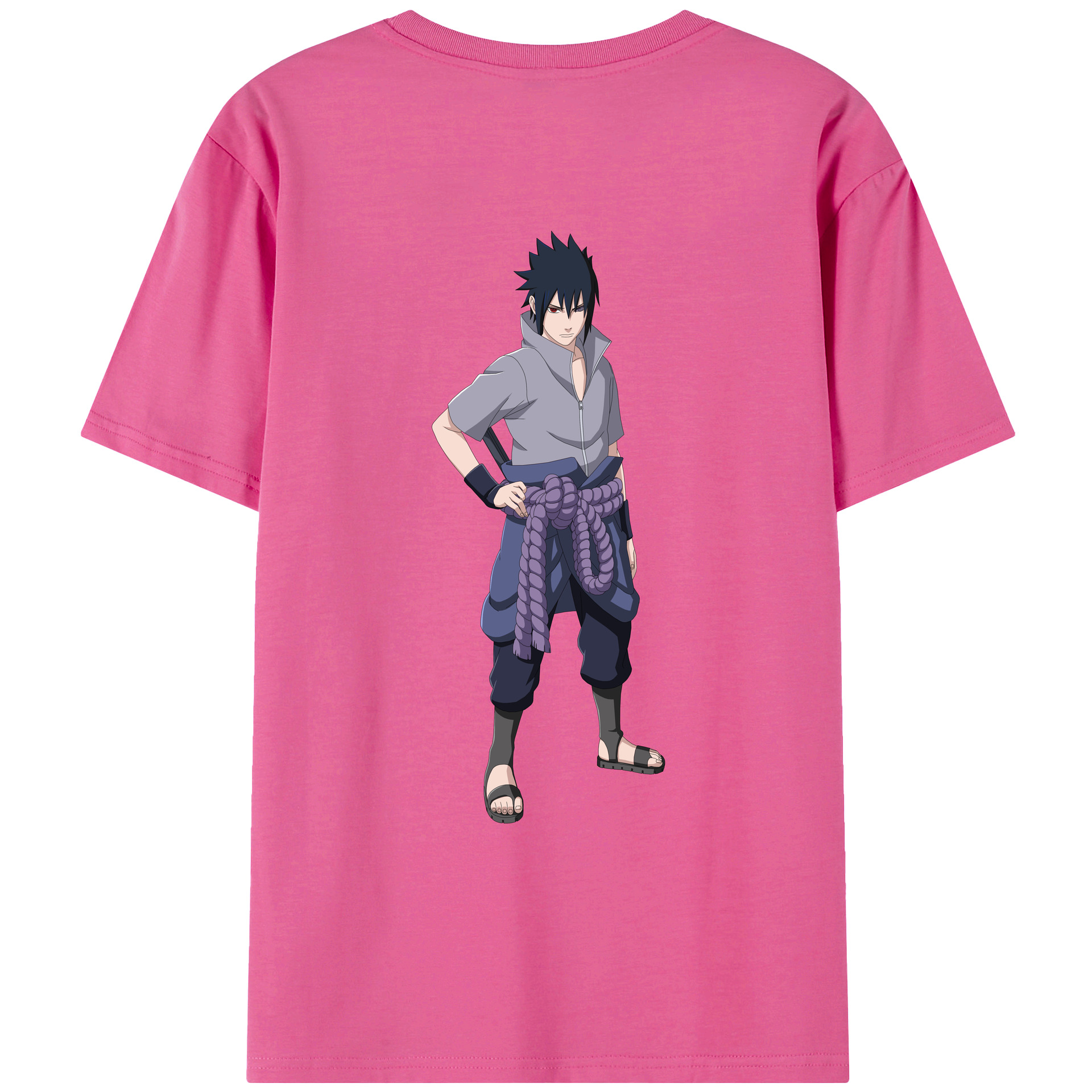 （画像用） NARUTO -ナルト- うちは サスケ Uchiha Sasuke レディース半袖Tシャツ(バックプリント)