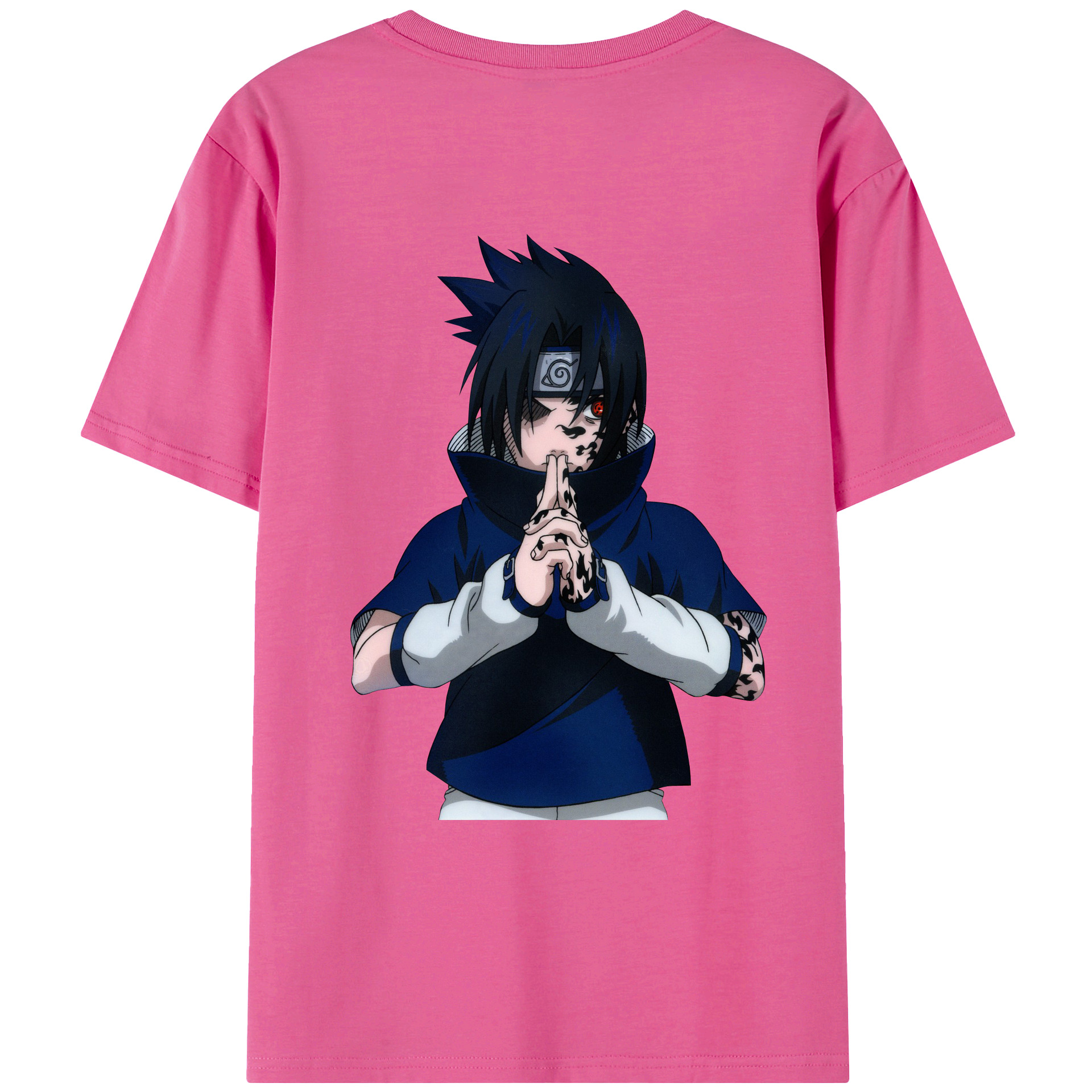（画像用） NARUTO -ナルト- うちは サスケ Uchiha Sasuke レディース半袖Tシャツ(バックプリント)