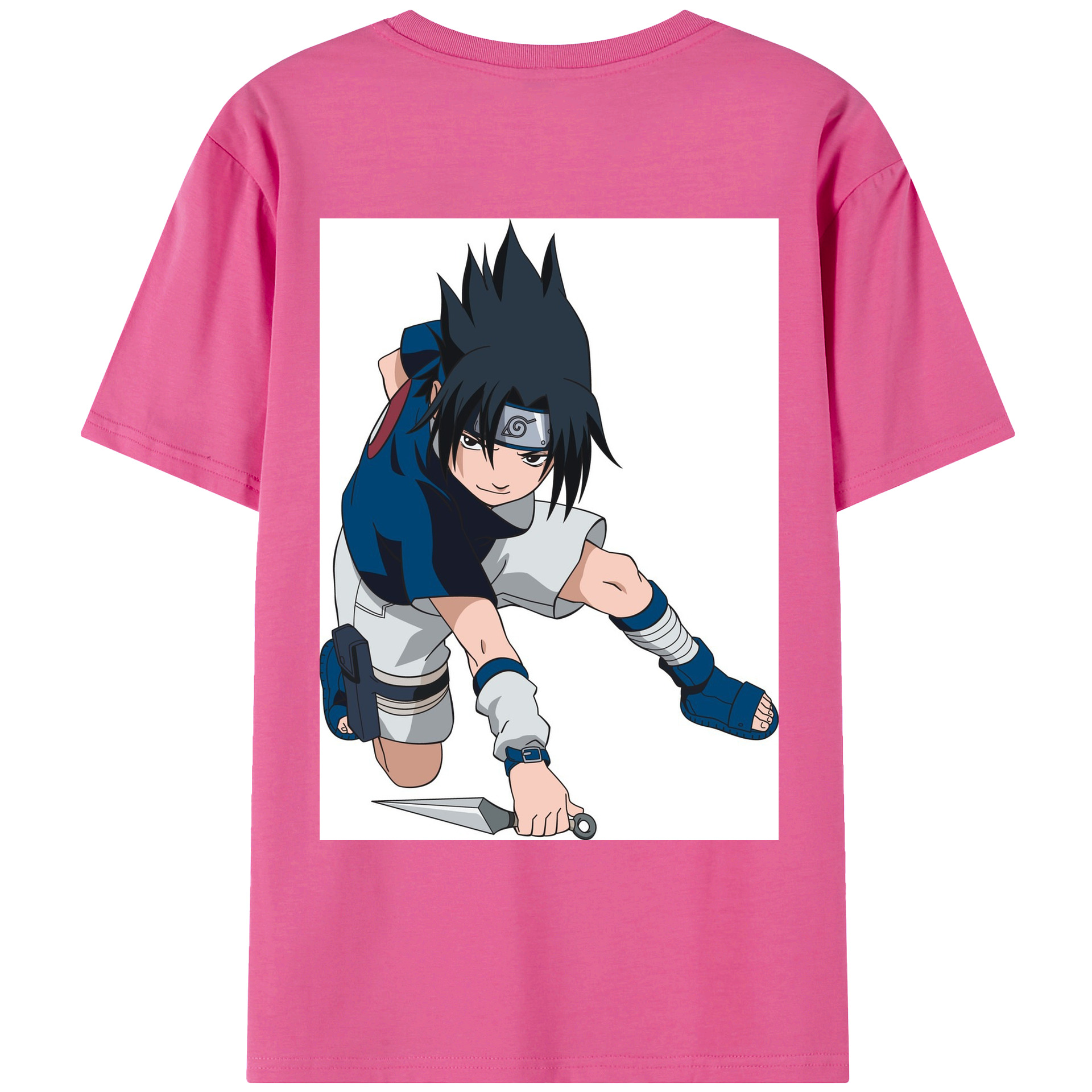 （画像用） NARUTO -ナルト- うちは サスケ Uchiha Sasuke レディース半袖Tシャツ(バックプリント)