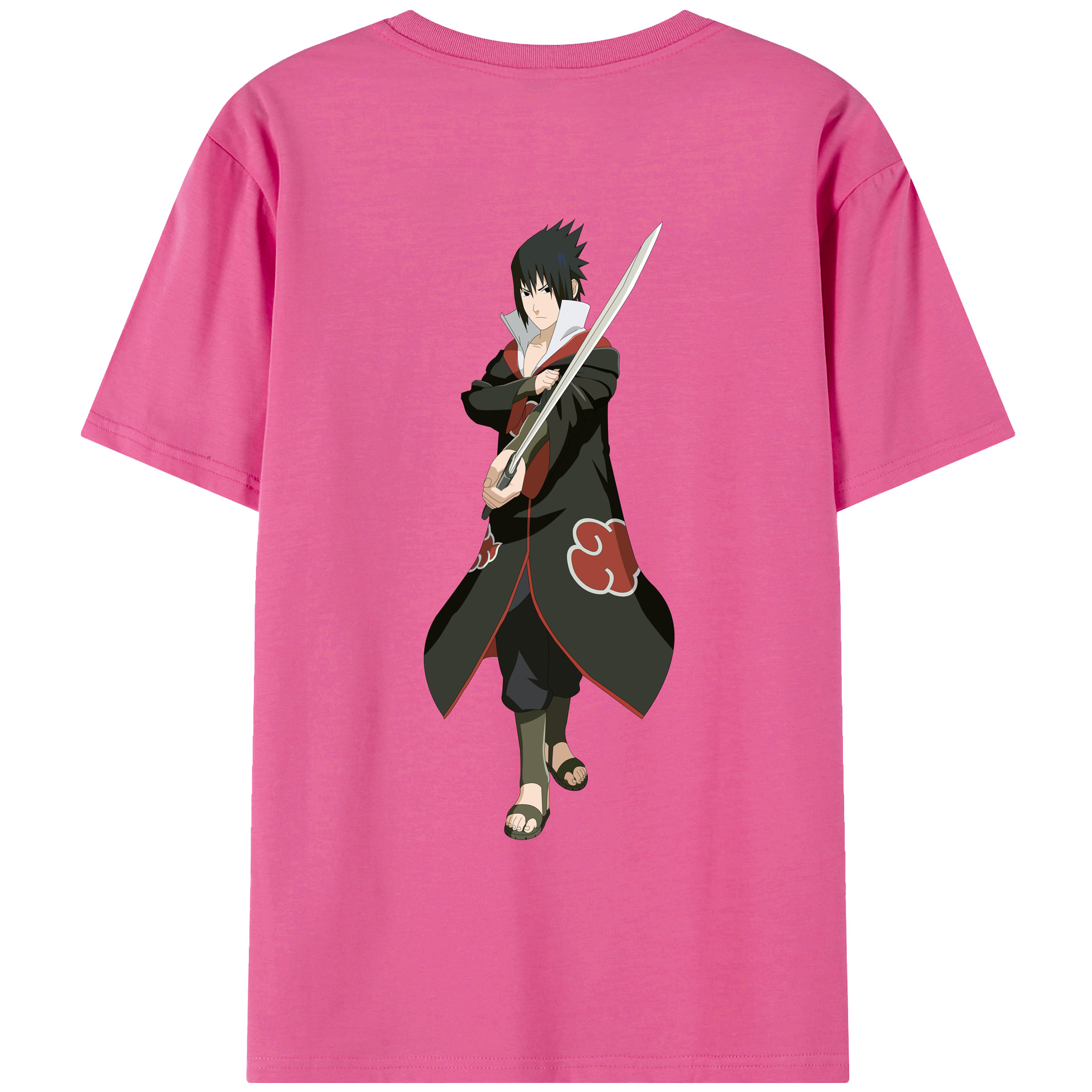 （画像用） NARUTO -ナルト- うちは サスケ Uchiha Sasuke レディース半袖Tシャツ(バックプリント)