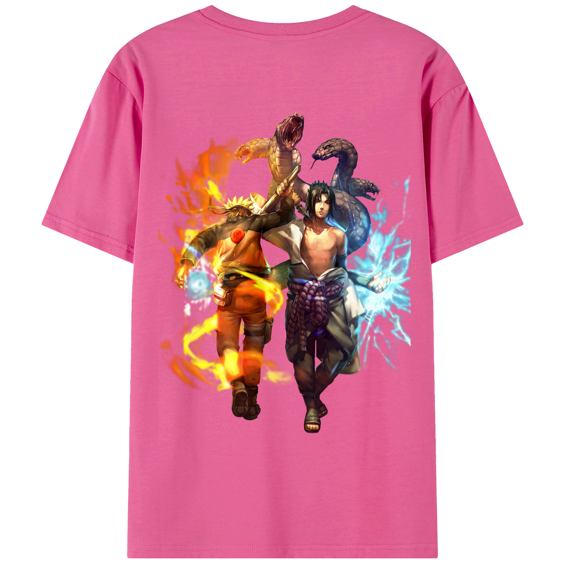 （画像用） NARUTO -ナルト- うちは サスケ Uchiha Sasuke レディース半袖Tシャツ(バックプリント)