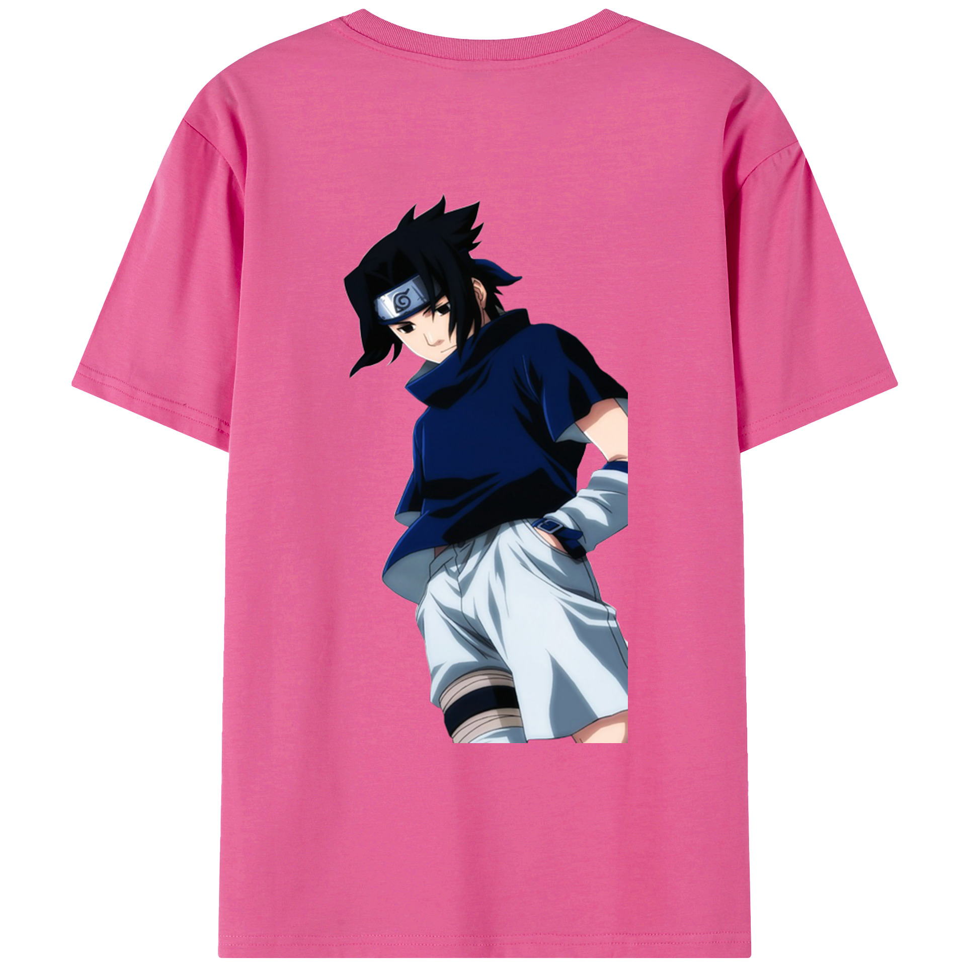 （画像用） NARUTO -ナルト- うちは サスケ Uchiha Sasuke レディース半袖Tシャツ(バックプリント)