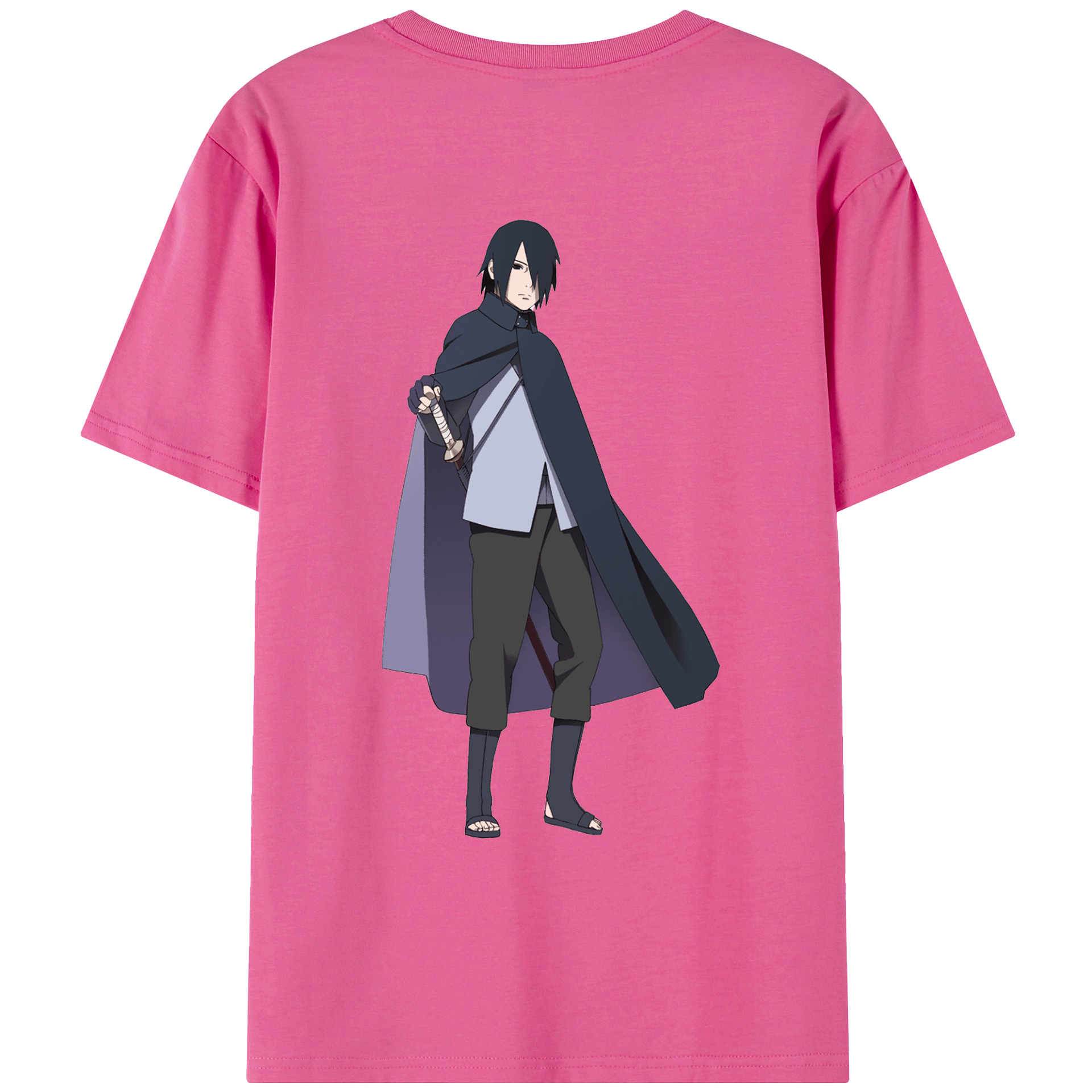 （画像用） NARUTO -ナルト- うちは サスケ Uchiha Sasuke レディース半袖Tシャツ(バックプリント)