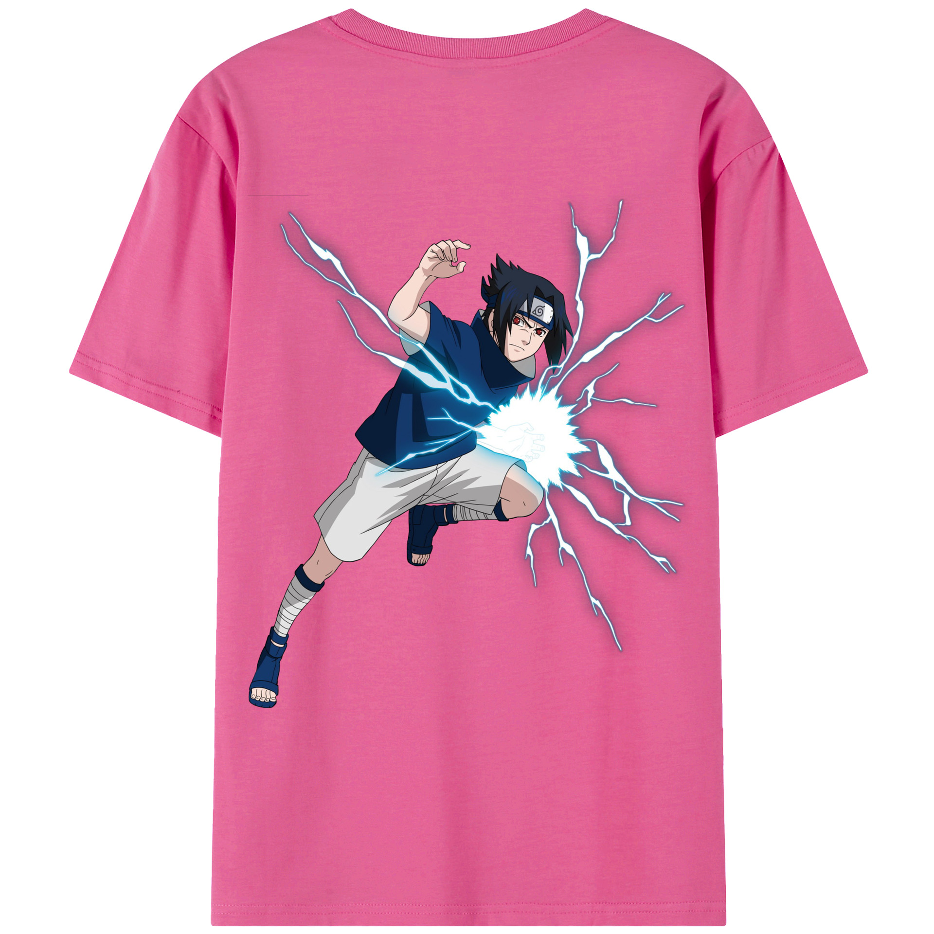 （画像用） NARUTO -ナルト- うちは サスケ Uchiha Sasuke レディース半袖Tシャツ(バックプリント)
