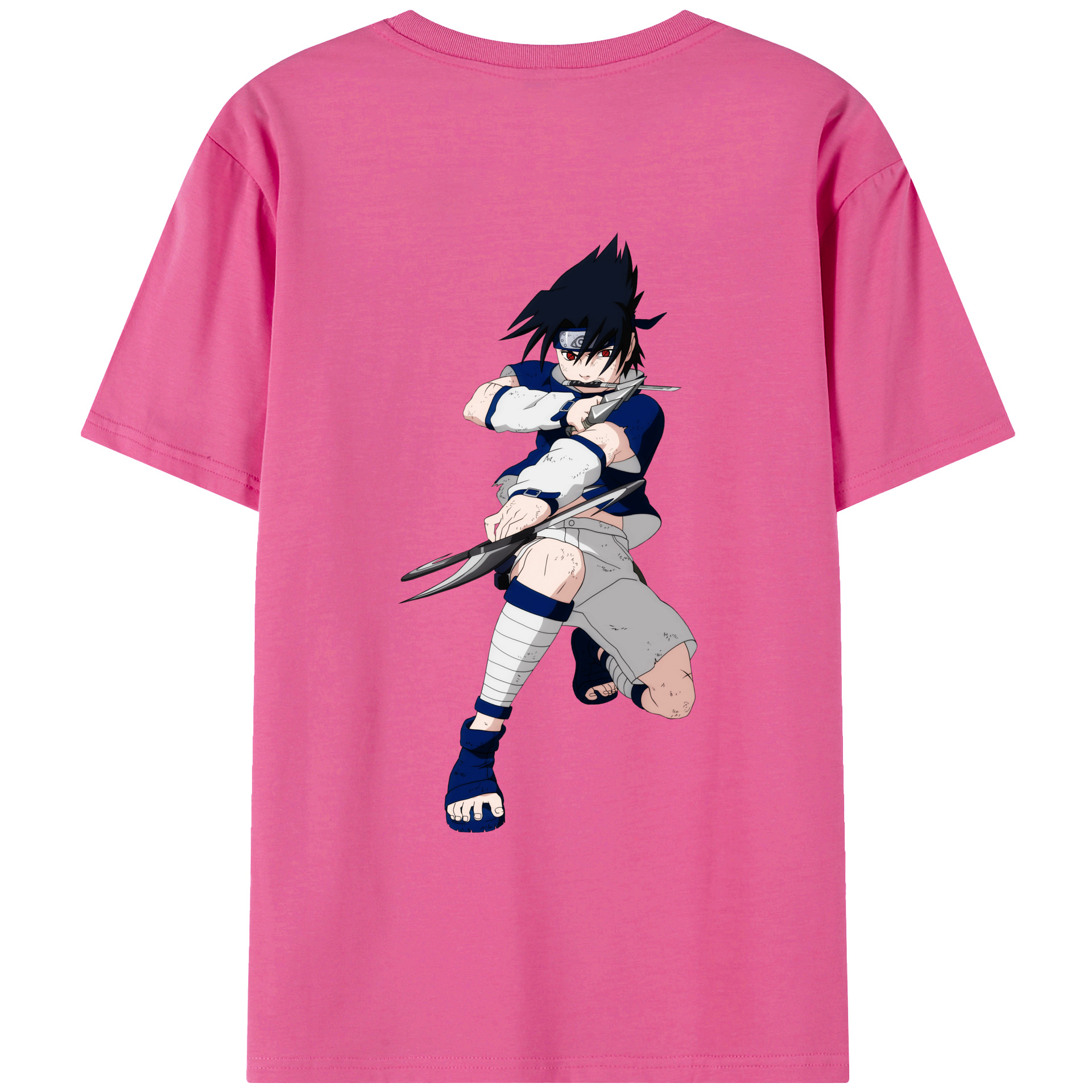 （画像用） NARUTO -ナルト- うちは サスケ Uchiha Sasuke レディース半袖Tシャツ(バックプリント)