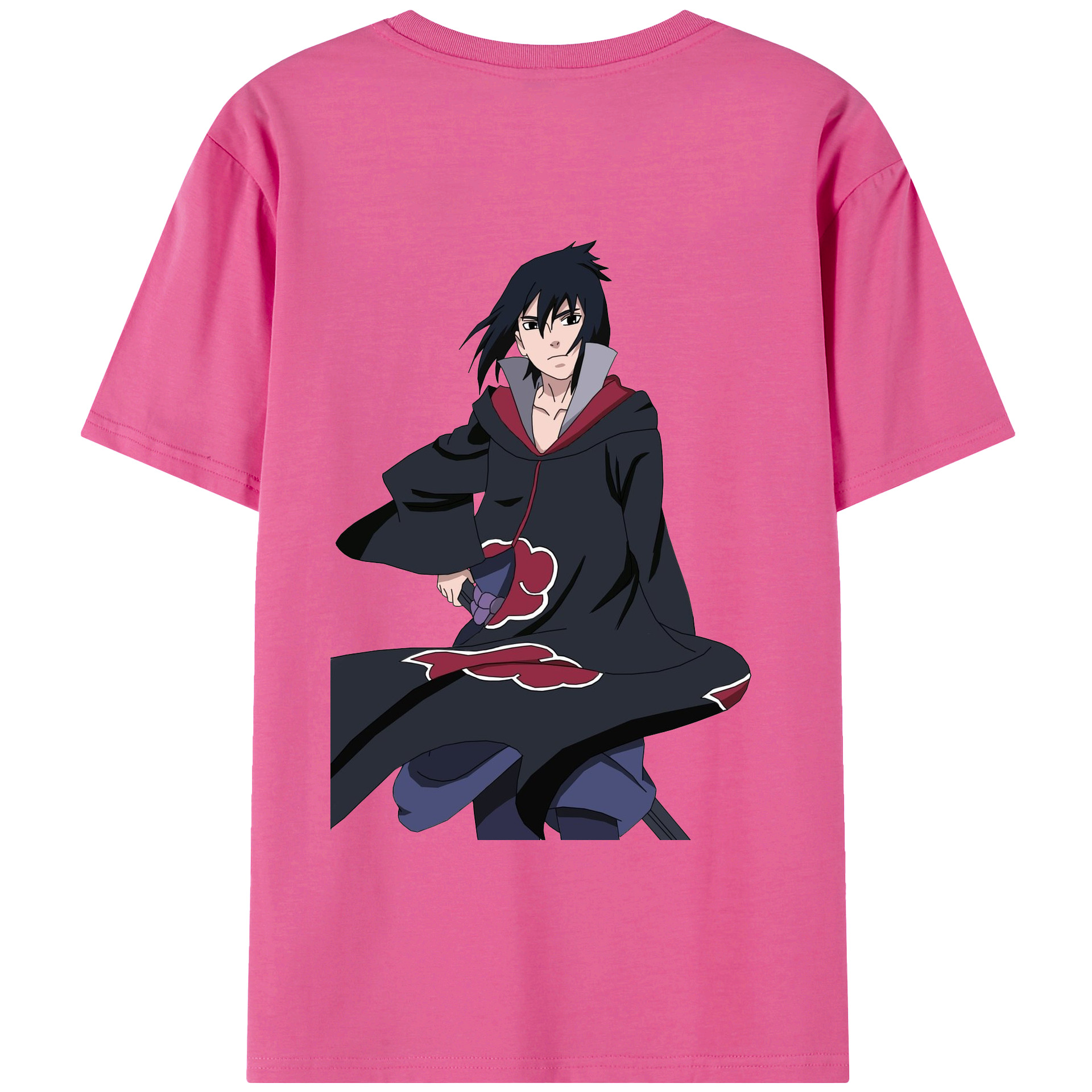 （画像用） NARUTO -ナルト- うちは サスケ Uchiha Sasuke レディース半袖Tシャツ(バックプリント)